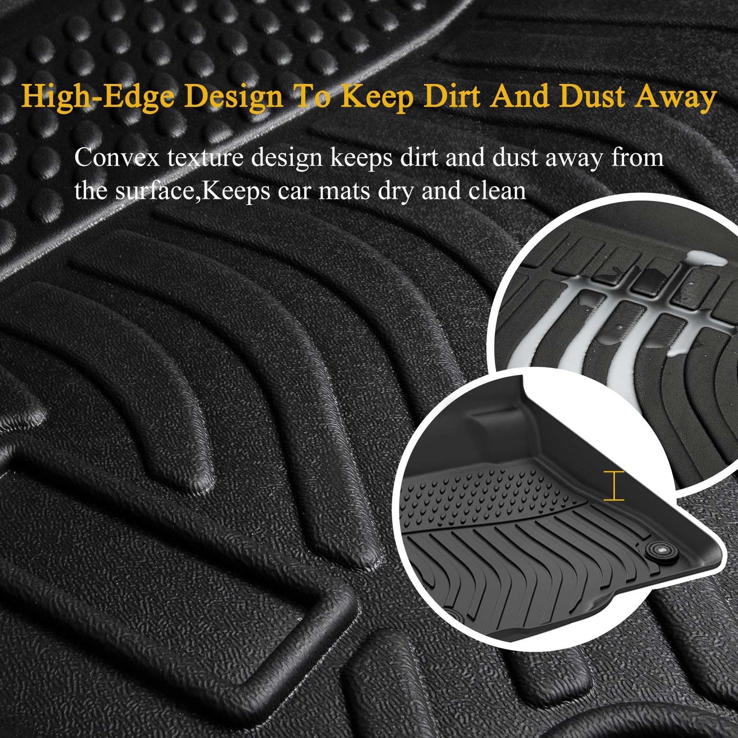 Jenofa-Floor Mats for Honda Civic 2006-2011 5-Seat Civic Si Sedan (Not Fit Coupe) Car Mats Cargo Mat All Weather Full Set Protection Floor Liners Accessories