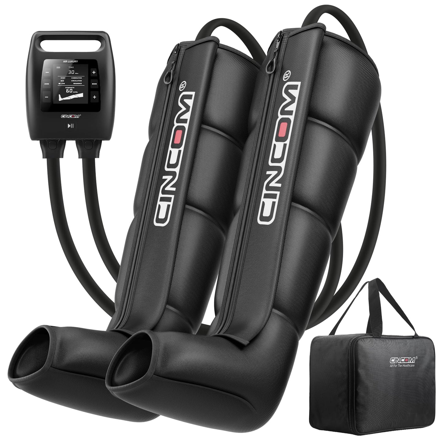 CINCOM Cordless Leg Recovery System with Dynamic Compression Massage Technology - 3 Different Sizes for Everyone(Large)