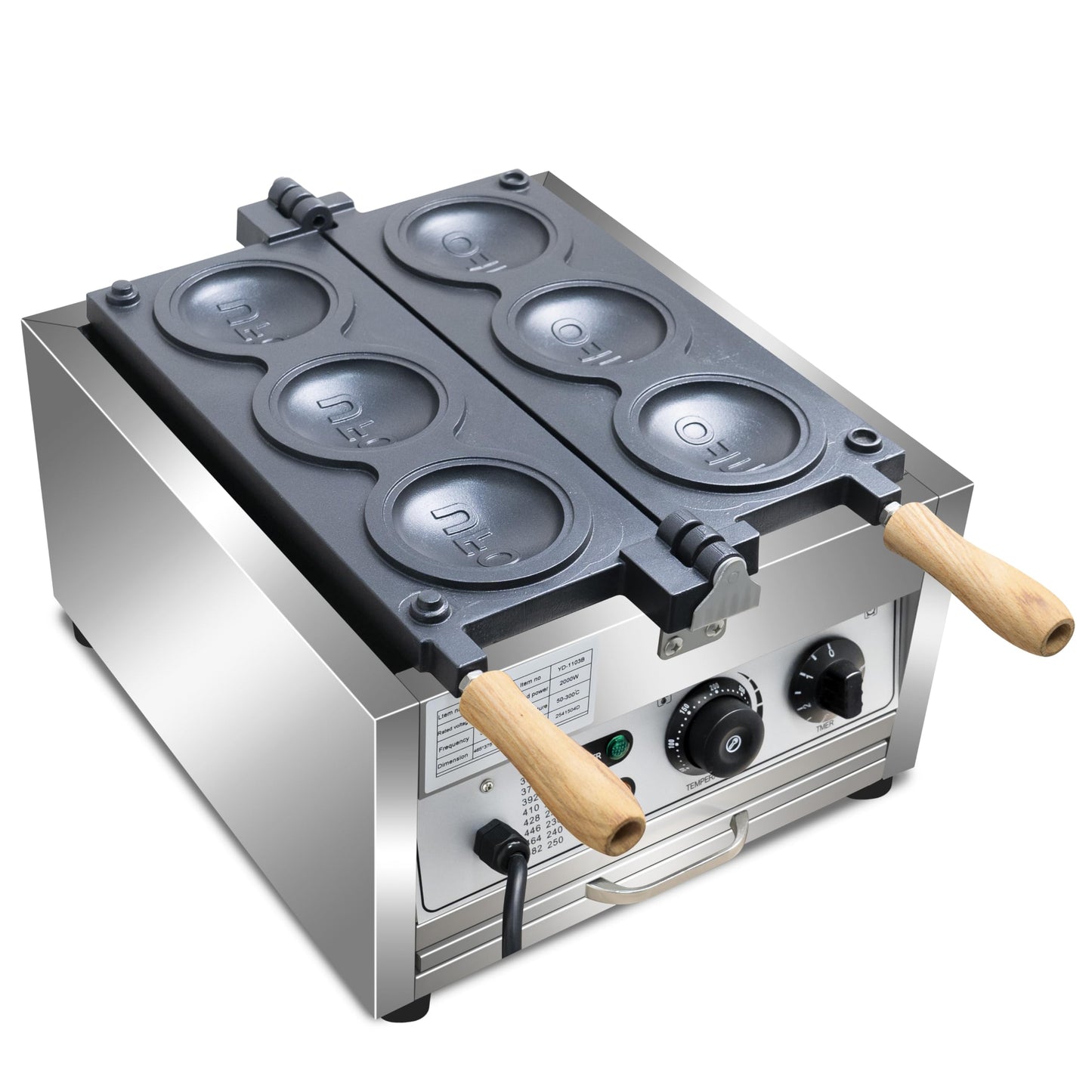 Ice Cream UFO Burger Maker 3pcs, Electric Burger Waffle Maker, rotary Hamburger sandwich machine Non-stick Panini press waffle machine 110V Gelato Panini Press machine for Home Kitchen Use Breakfast