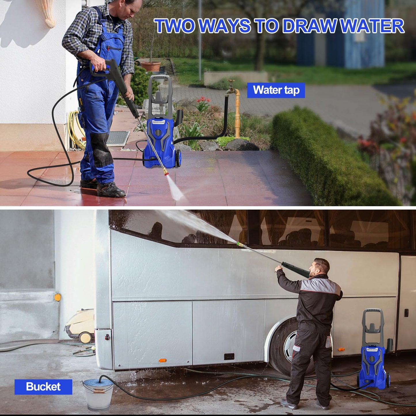 Pressure Washer Power Washer Car Cleaning Machine for Patio Driveway Home Outdoor