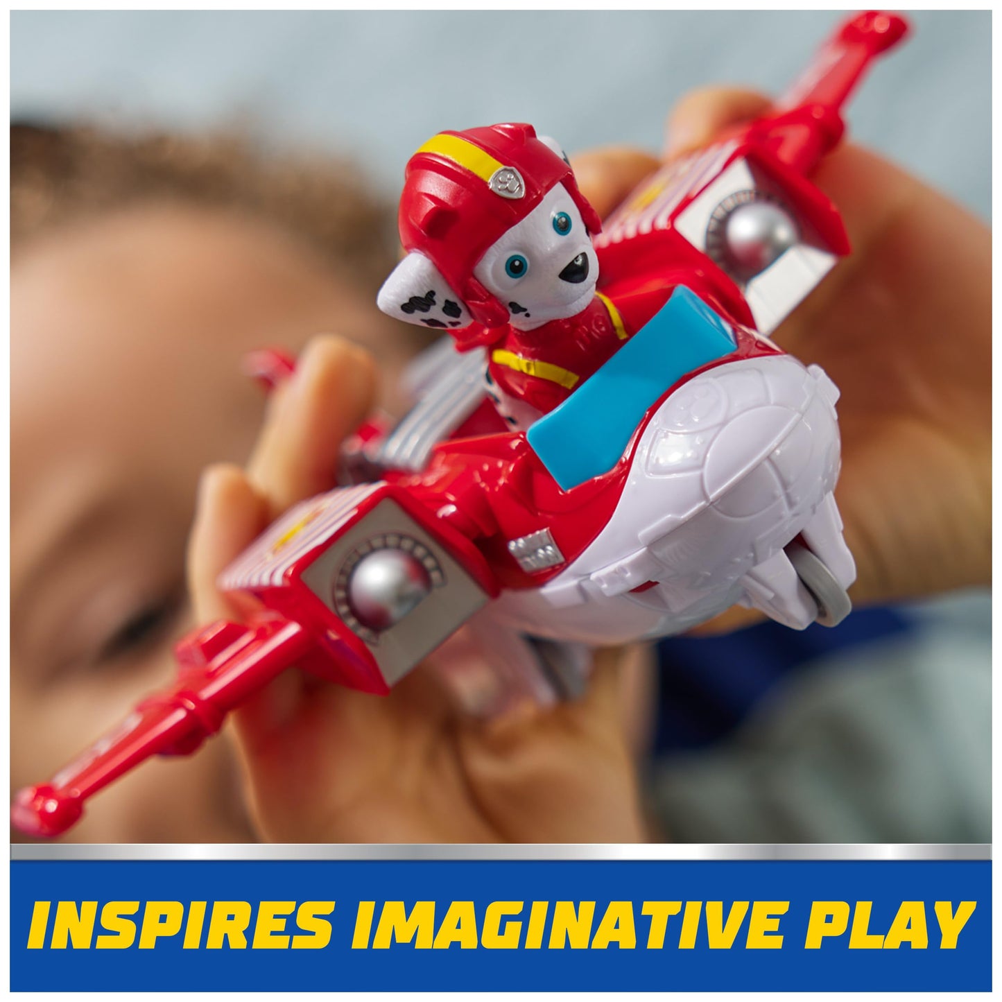 Paw Patrol Air Rescue Marshall Fire Fighter Rescue Plane with Launcher and 2 Bullets, Toys for Boys and Girls Ages 3+
