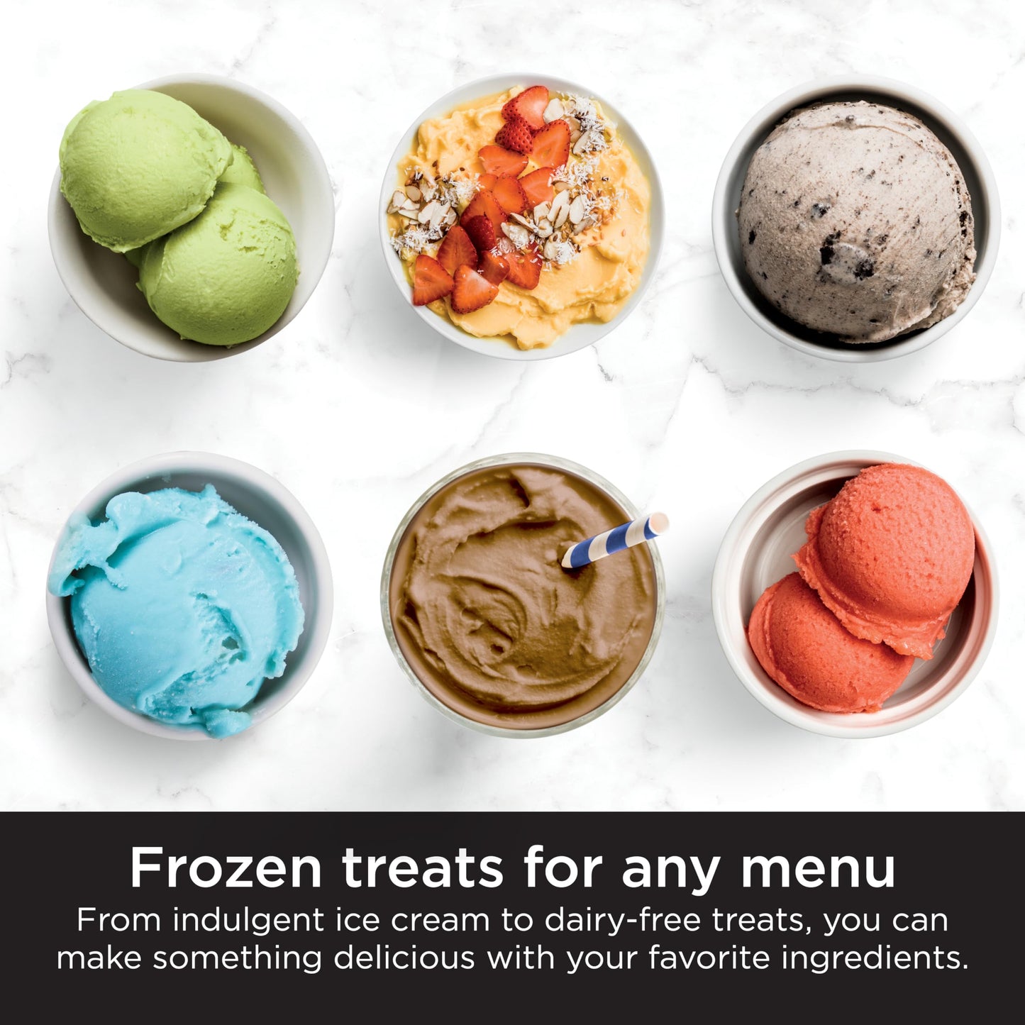 Ninja CREAMi Ice Cream Maker for Gelato, Mix-ins, Milkshakes, Sorbet, Smoothie Bowls, 7 One-Touch Programs, with (2) Pint Containers & Lids, Compact Size, Perfect for Kids, Orange Mango, NC301AO