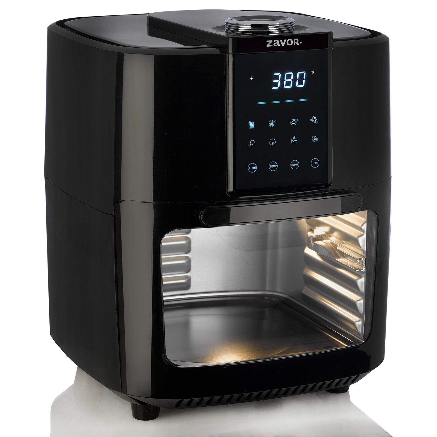 Zavor Crunch 12 Qt Air Fryer Dehydrator Combo with Rotisserie, Toaster Oven, Grill, Roaster & Convection Oven Functions | 8 Presets, Large Capacity, Accessories & Recipe eBook, Black