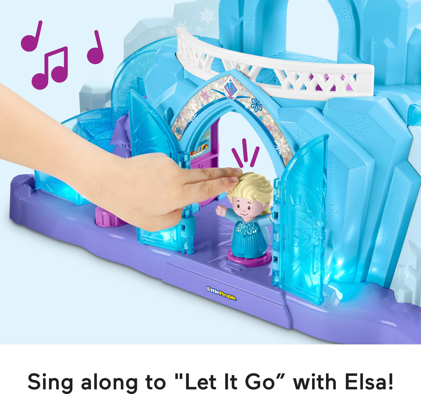 Fisher-Price Little People Toddler Toy Disney Frozen Elsa’s Ice Palace Musical Playset with Figures for Pretend Play Kids Ages 18+ Months (Amazon Exclusive)