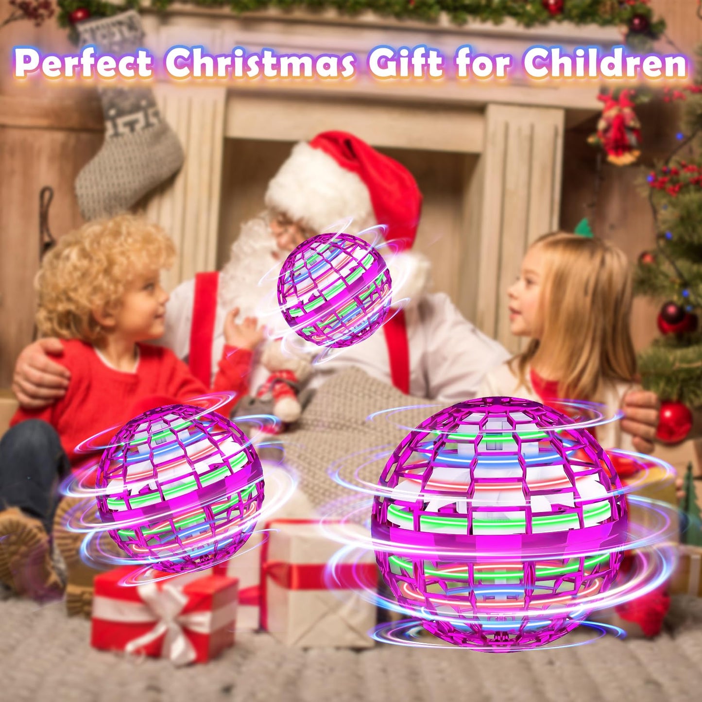 KIYTARBOO Flying Orb Ball Toy, 2024 Upgraded Boomerang Hover Ball Fidget Spinner for Kids, Hand Drone Orbit, Cool Toys Gift for 6 7 8 9 10+ Year Old Boys Girls Teens Outdoor Toys(Purple)