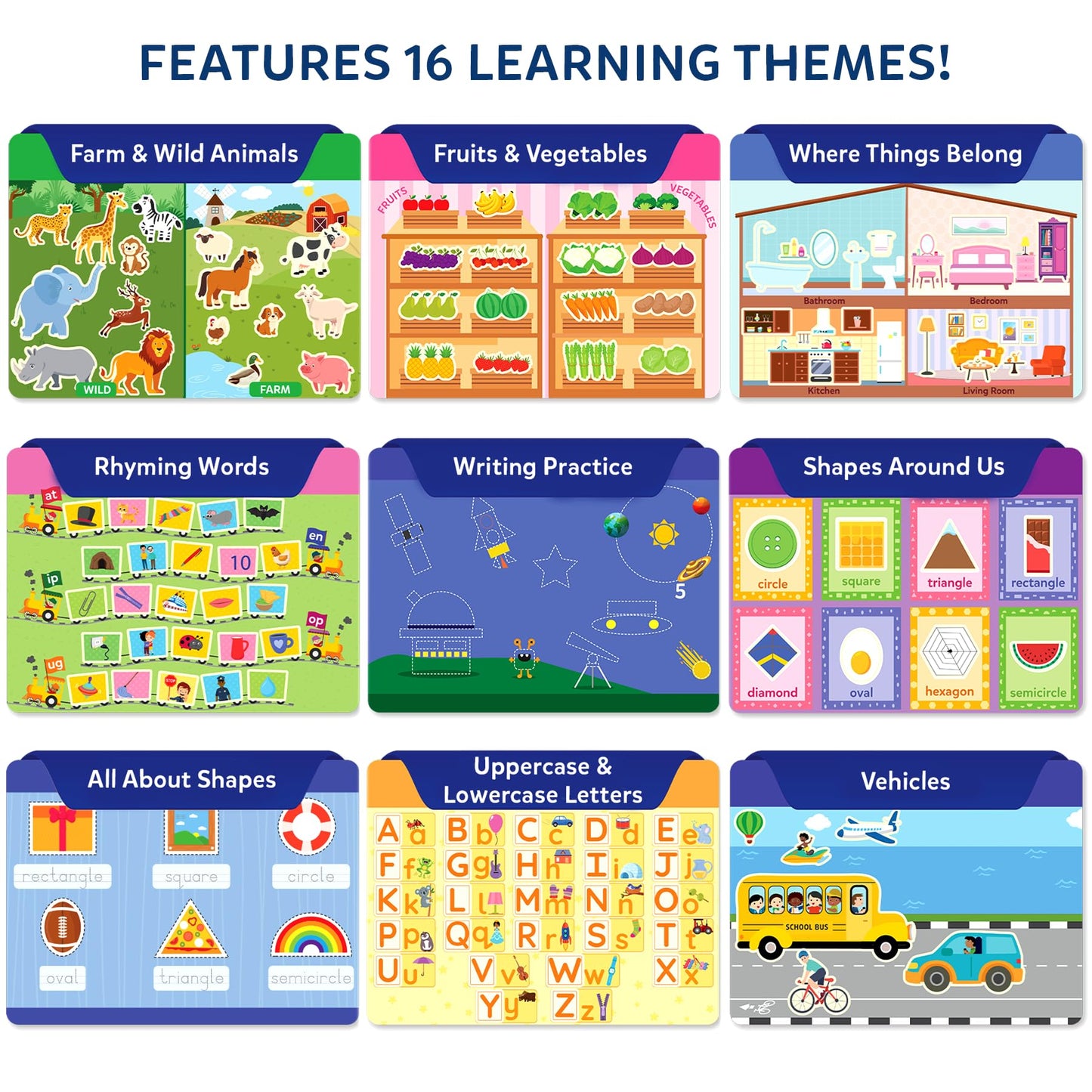 Skillmatics Busy Book for Preschoolers – Preschool Learning Activities, Mess-Free & Pre-Assembled, 150+ Reusable Stickers, Educational Homeschool & Travel Toy, Gift for Toddlers for Ages 3, 4, 5, 6