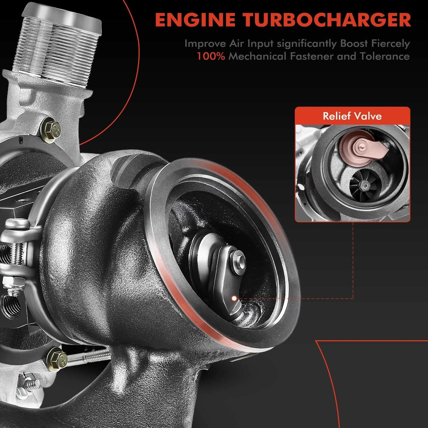 A-Premium Turbo Turbocharger and Complete Installation Kits Compatible with Buick, Chevy Vehicles - 1.4L Turbo - Encore 2013-2021, Cruze 2011-2015, Sonic 2012-2020, Trax 2013-2021 - Replaces 55565353