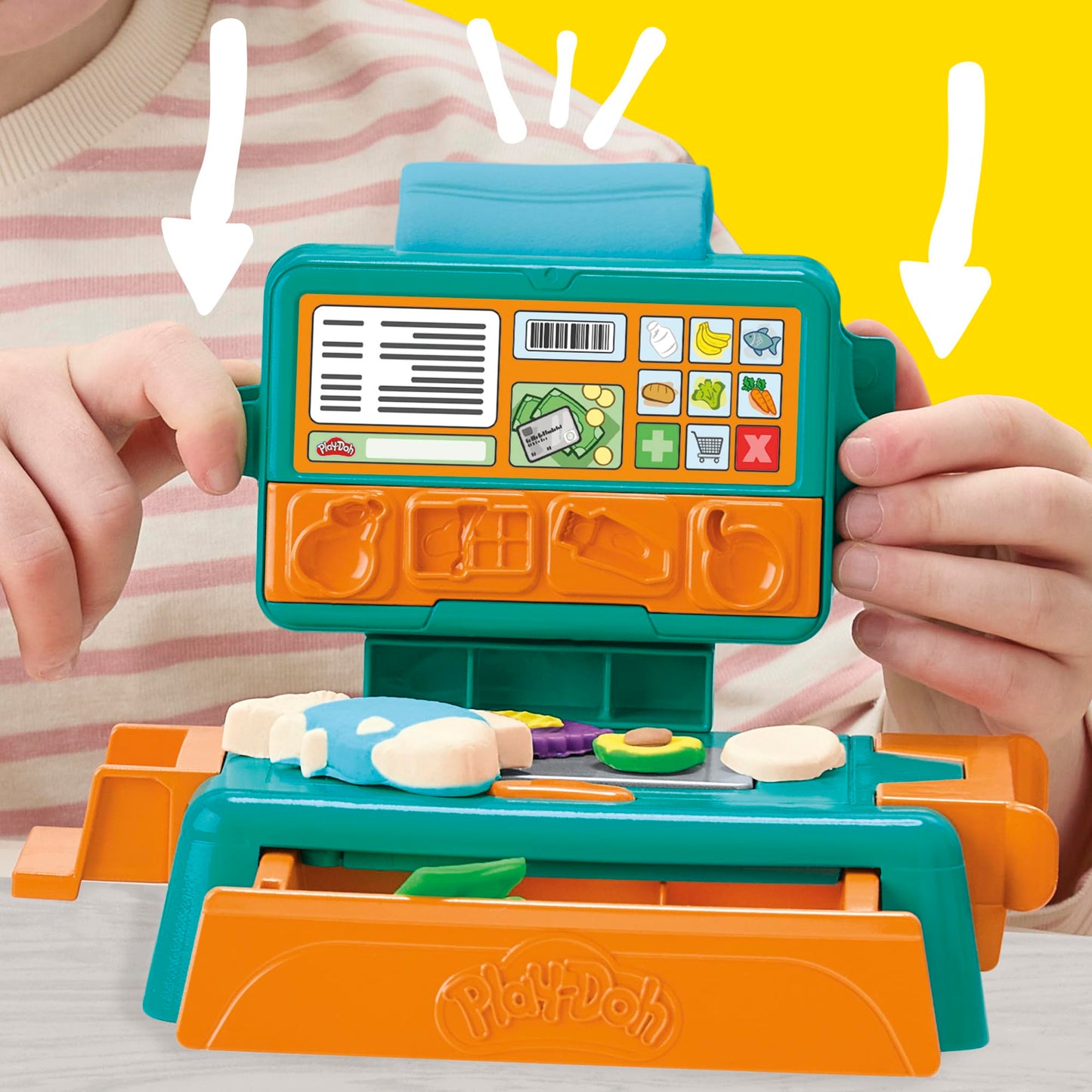 Play-Doh Cash Register Toy, 23 Play Food Accessories, Easter Gifts for Boys and Girls, Kids Arts & Crafts 3+ (Amazon Exclusive)