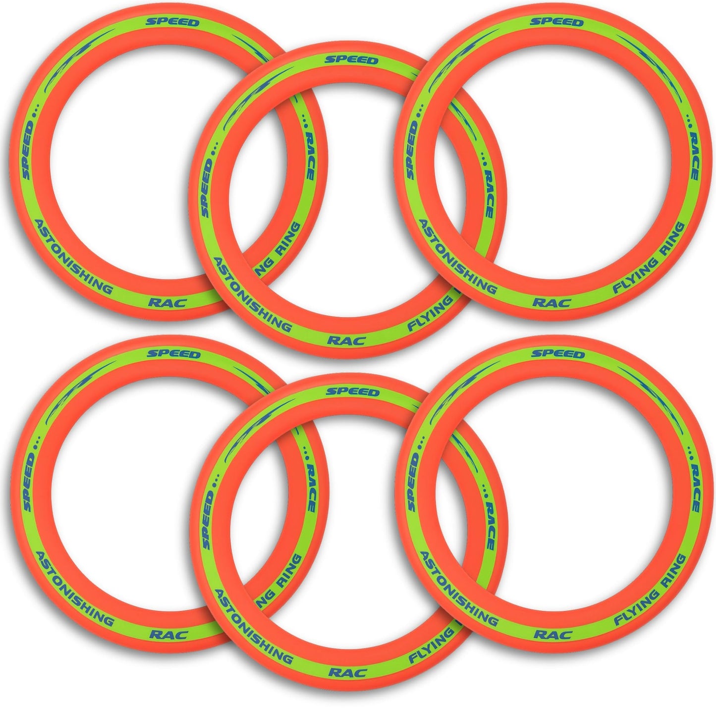Liberty Imports 6 Pack: Flying Aero Discs Sports Outdoor Pro Flyer Rings - Plastic Toy Ultimate Glider Toss Game for Kids and Adults (11 inches)