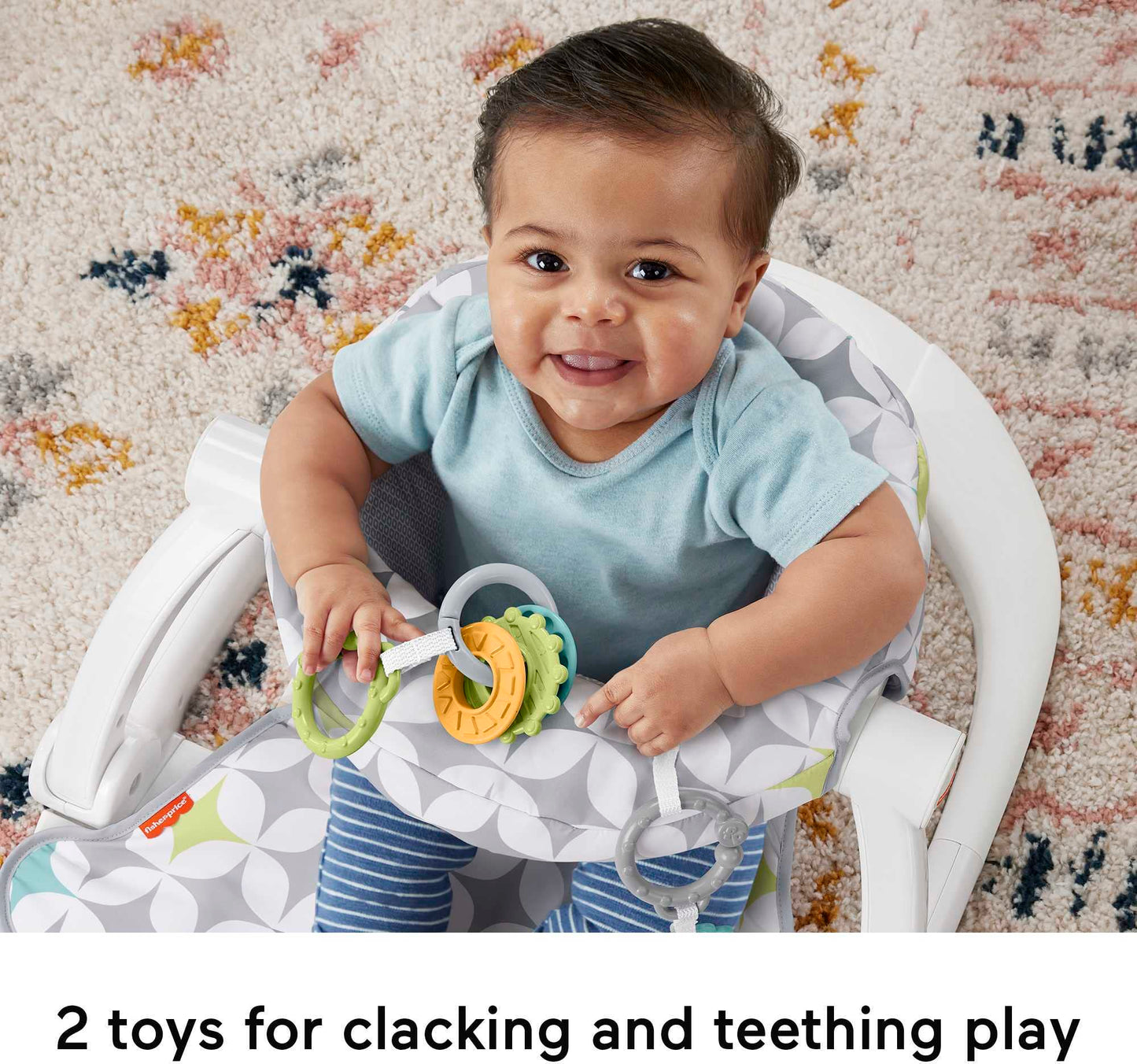 Fisher-Price Baby Chair with Toys and Playmat with Piano Gym, Maracas & 5 Toys