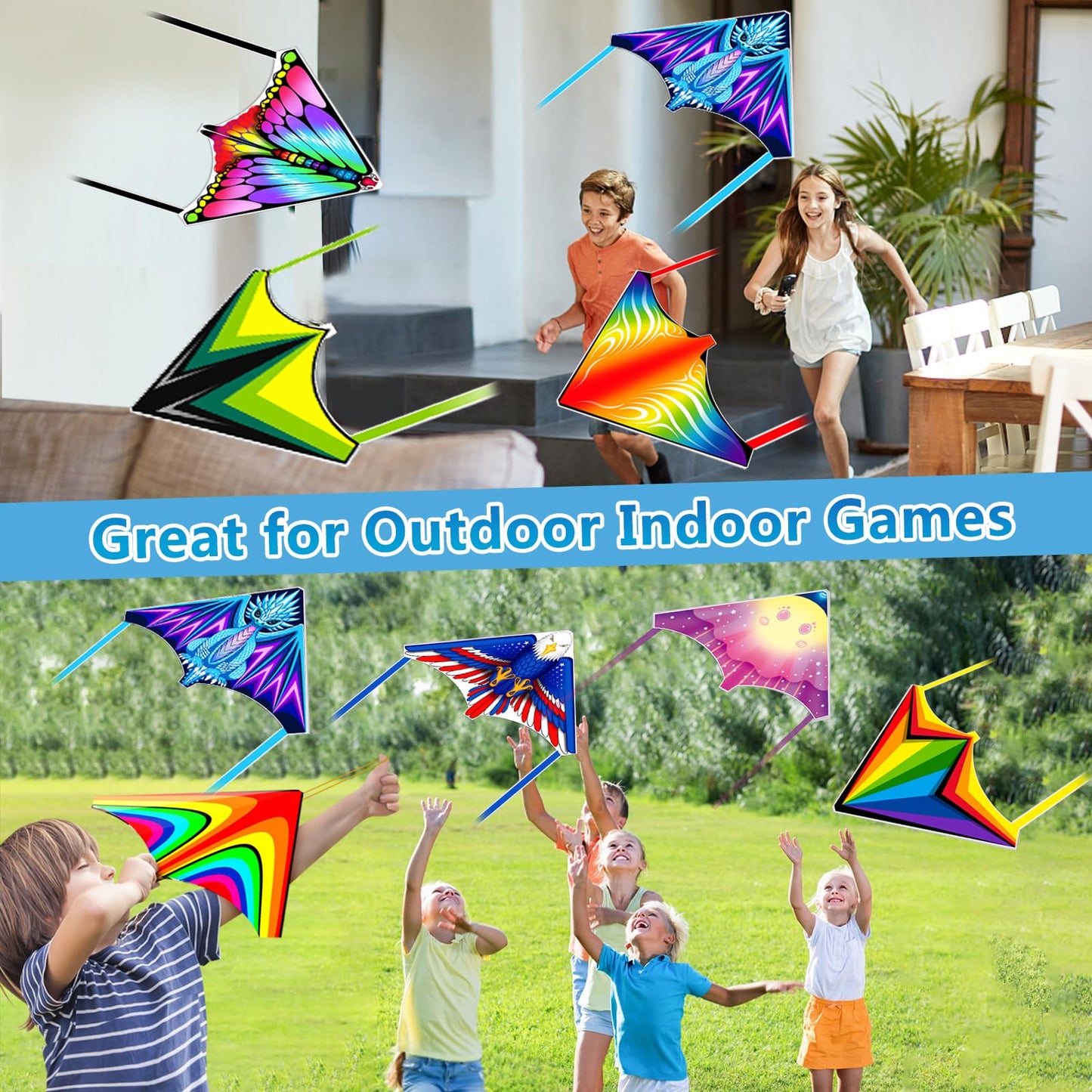 8 Pack Mini Kites for Boys Girls 3-5 6 7 8 Gifts & Party Favors, Finger Launcher Kites Bulk Easy to Fly Ejection Kite for Kids Teens Ages 4-18 Beach Graden Backyard Yard Outdoor Flying Toys