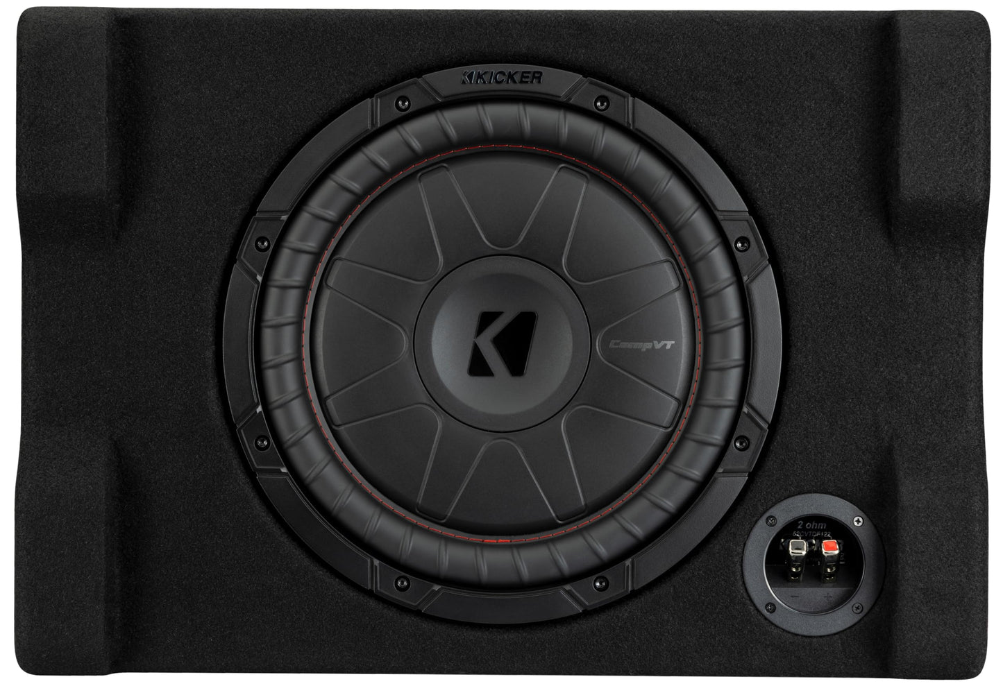 KICKER 52CVTDF122 CVTDF 12" Subwoofer in Down Firing Enclosure, 2-Ohm