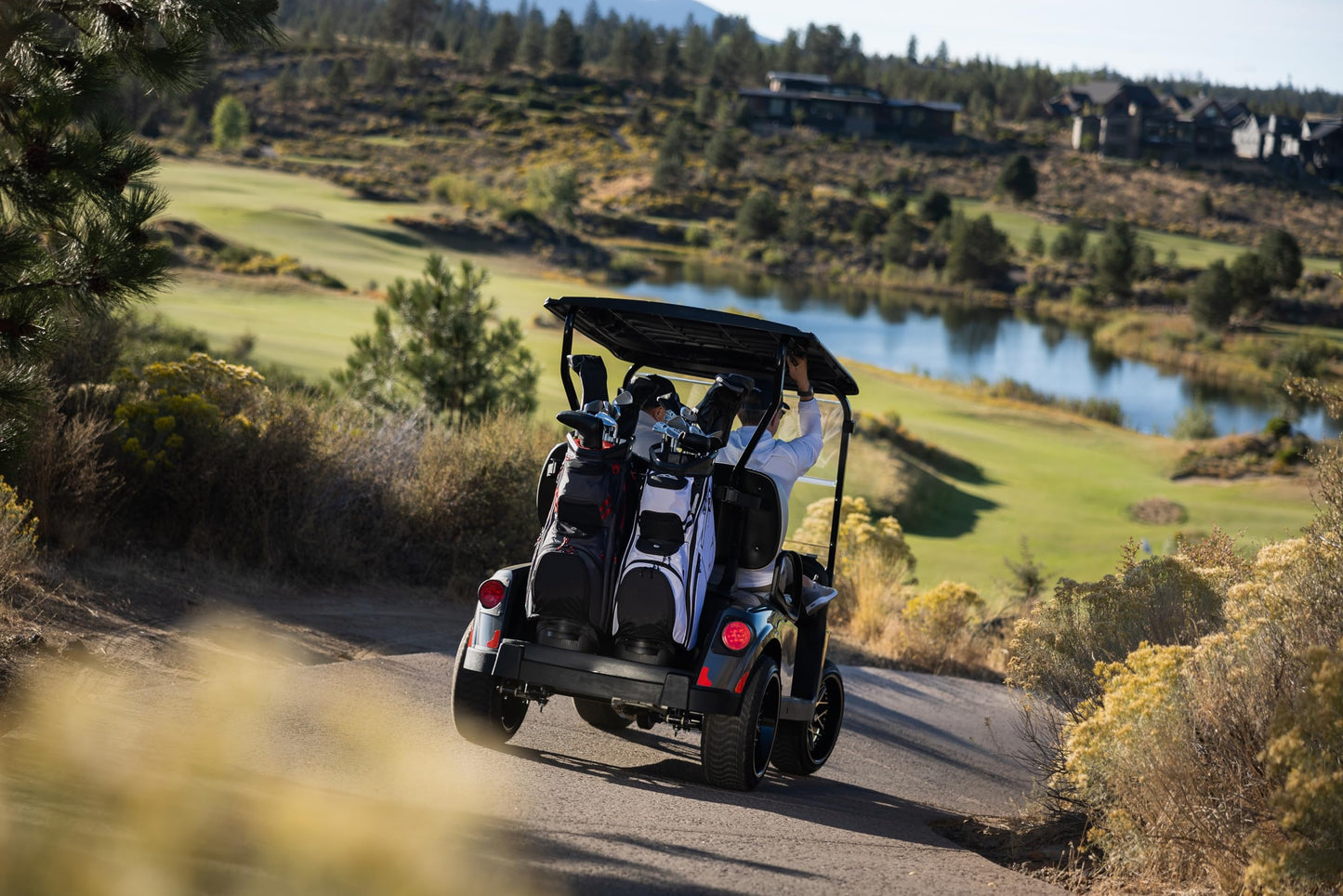 Sun Mountain Women's Diva Lightweight Cart Golf Bag 14-Way Top - 8 Pockets, Smart Dual Strap System, Push-Electric-Riding Cart Compatible Compression Base, 2025 Model - Black-Tropic Flower