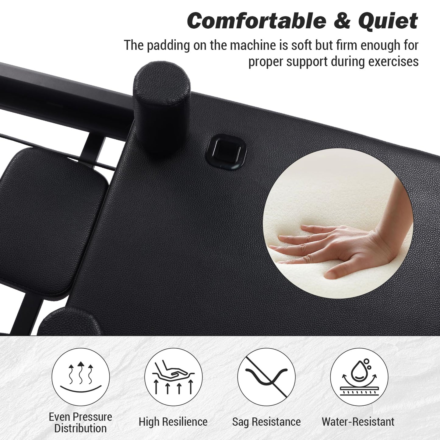 Foldable Pilates Reformer Machine for Home Use,Pilates Bed with Adjustable Springs, Compact Reformer for Studio Apartment & Gym, Ideal for Beginners to Advanced