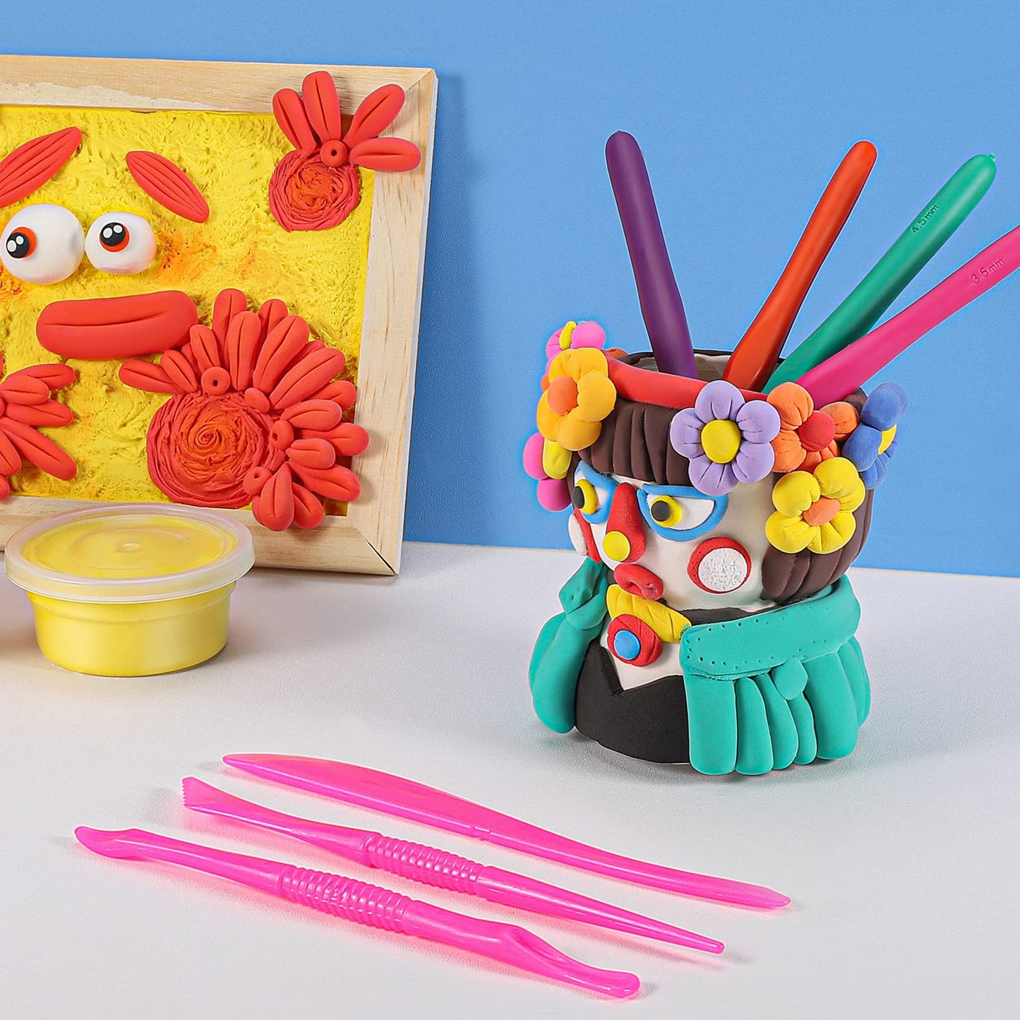 ifergoo Modeling Clay Kit for Kids - 24 Colors Magic Air Dry Clay, Ultra Light,Safe & Non-Toxic, Great DIY Gift for Age 3-12 Boys and Girls Children