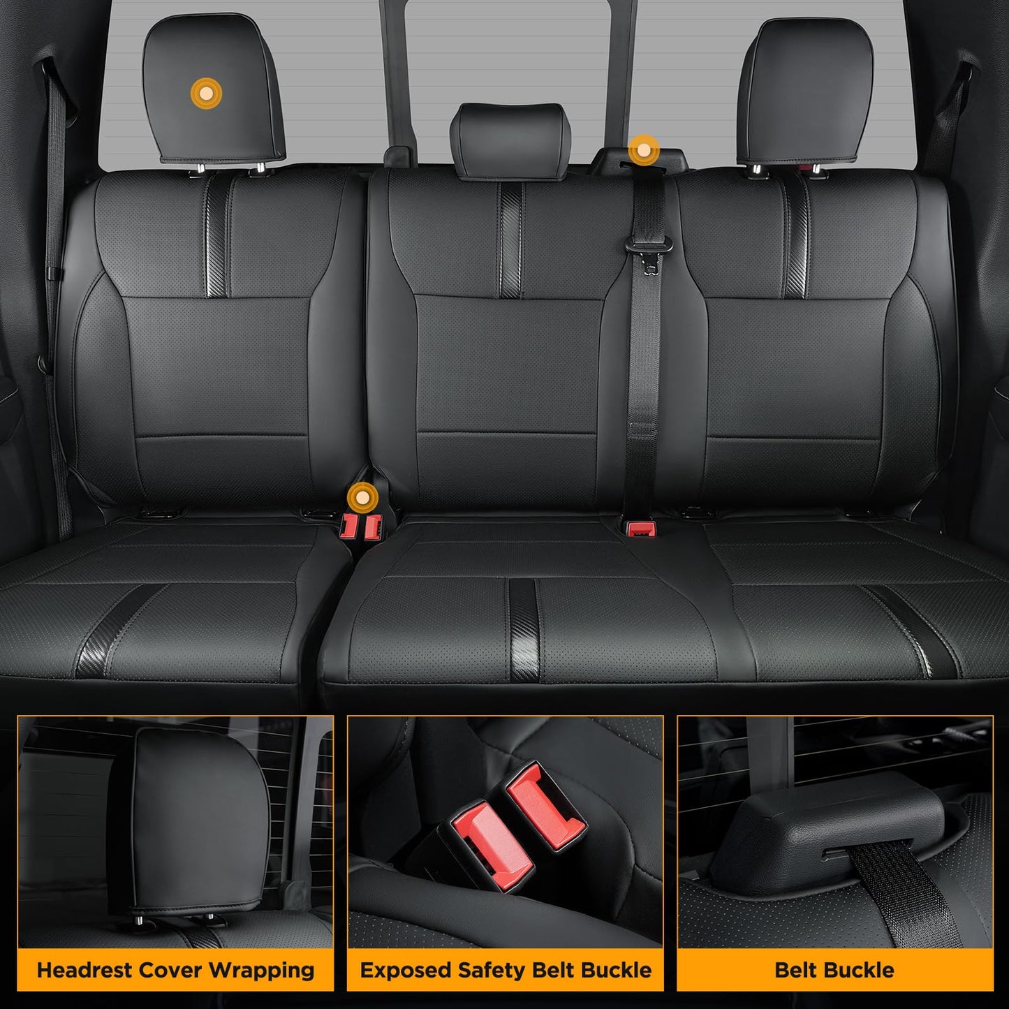 Super Cover® for Ford F150 Seat Covers,for 2015-2023 2024 2025 for F150 Leather Truck Seat Cover,for F150 Accessories 2016 2017 2018 2019 2020 2021 2022,Only Fit for XL/XLT 1st Row Bucket Seat
