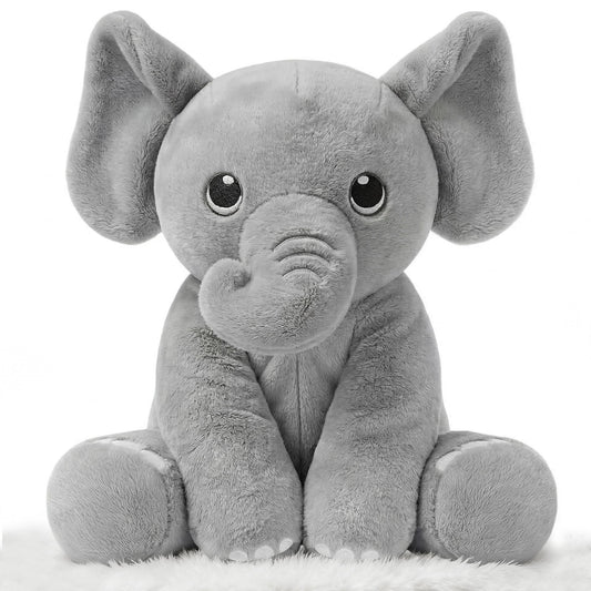 BRICHOEE 5lbs Weighted Stuffed Animals, Elephant Plush Sensory Weighted Elephant Stuffed Animals, Cute Plush Toy Calming Plushie Pillow Birthday Gifts for Adults Baby Kids Boys Girls