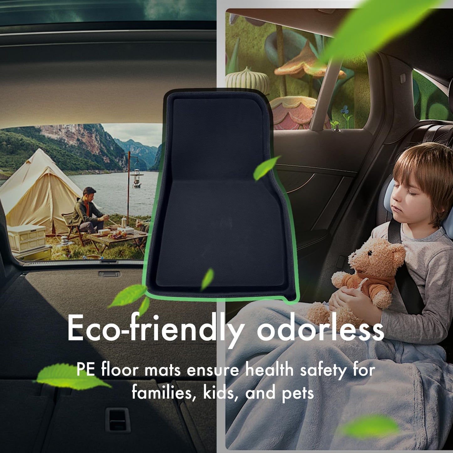 Premium TPE All-Weather Floor Mats for Tesla Model Y 2019-2026 Juniper with High Edges,1st & 2nd Row Waterproof Car Accessories, Pedal Safe Design, Easy to Clean