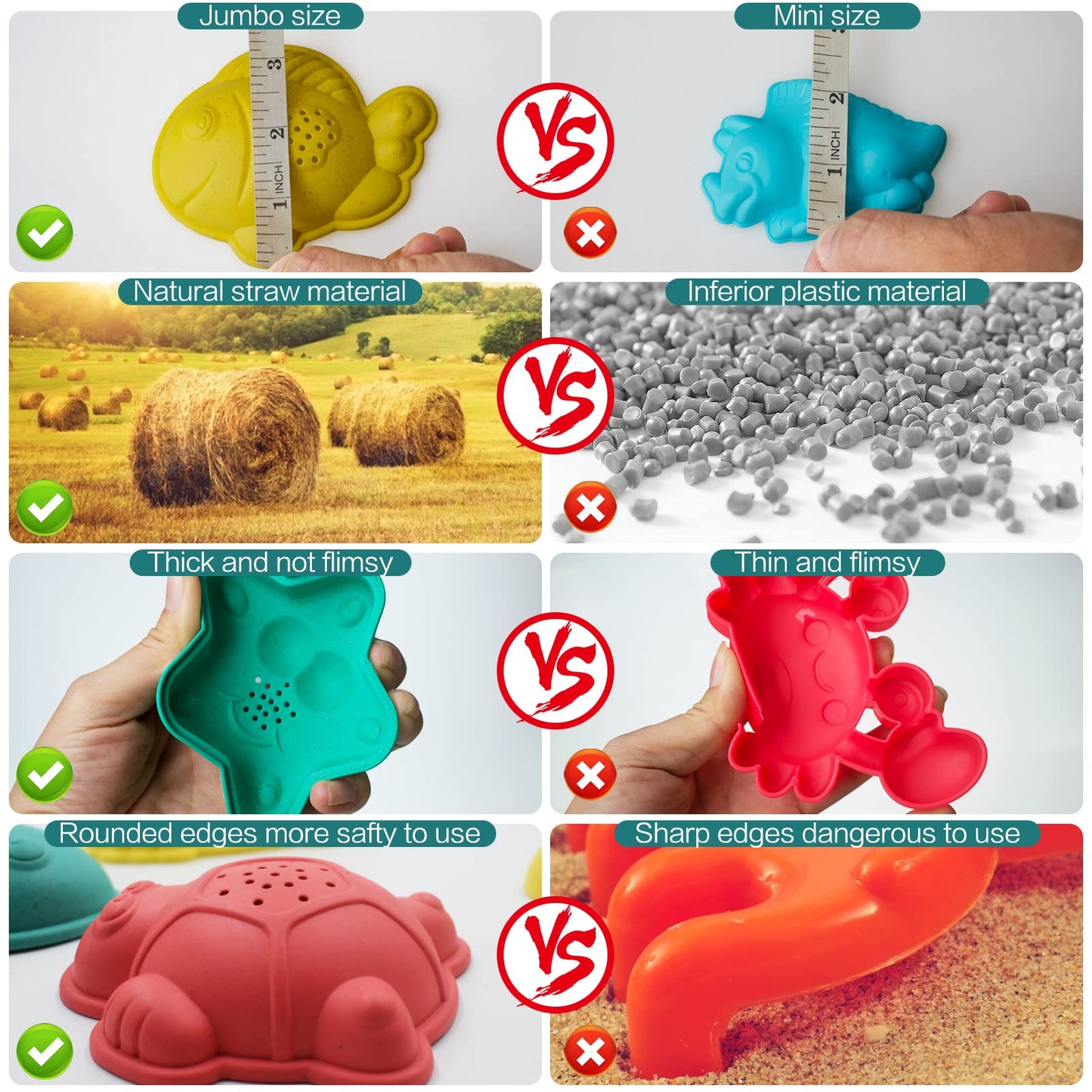 Beach Toys for Kids - Sand Toys Set Includes Collapsible Sand Bucket Shovel and Sand Rake Toy for Beach 12 PCS, Sandbox Toys Sandcastle Building Kit (A)