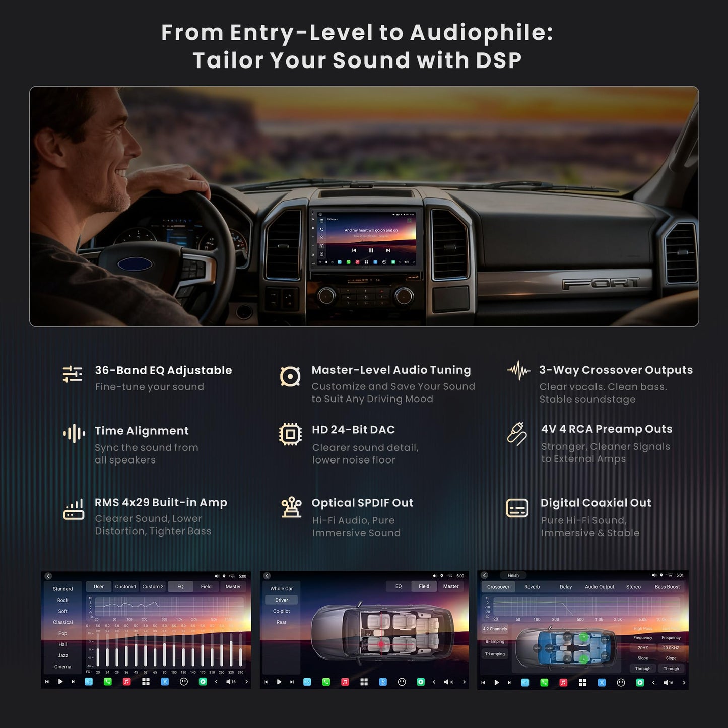 ATOTOZONE 7-Inch Android Double-DIN Car Stereo,AI Agent,7.1.2 Surround Stage,4V RCA, 4G LTE, 8G+128G In-Dash Navi,Optical SPDIF Output,HDMI Input, ADS Protocol,Wireless CarPlay & Android Auto,X10G2B7E