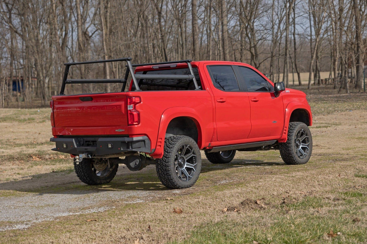 Rough Country Full-Height Bed Rack for Chevy Silverado 1500 (2019–2026 & Refresh) 5'8" Short Bed - Modular Aluminum Truck Rack for Cargo Racks, Rooftop Tents, Ladders & Overland Gear