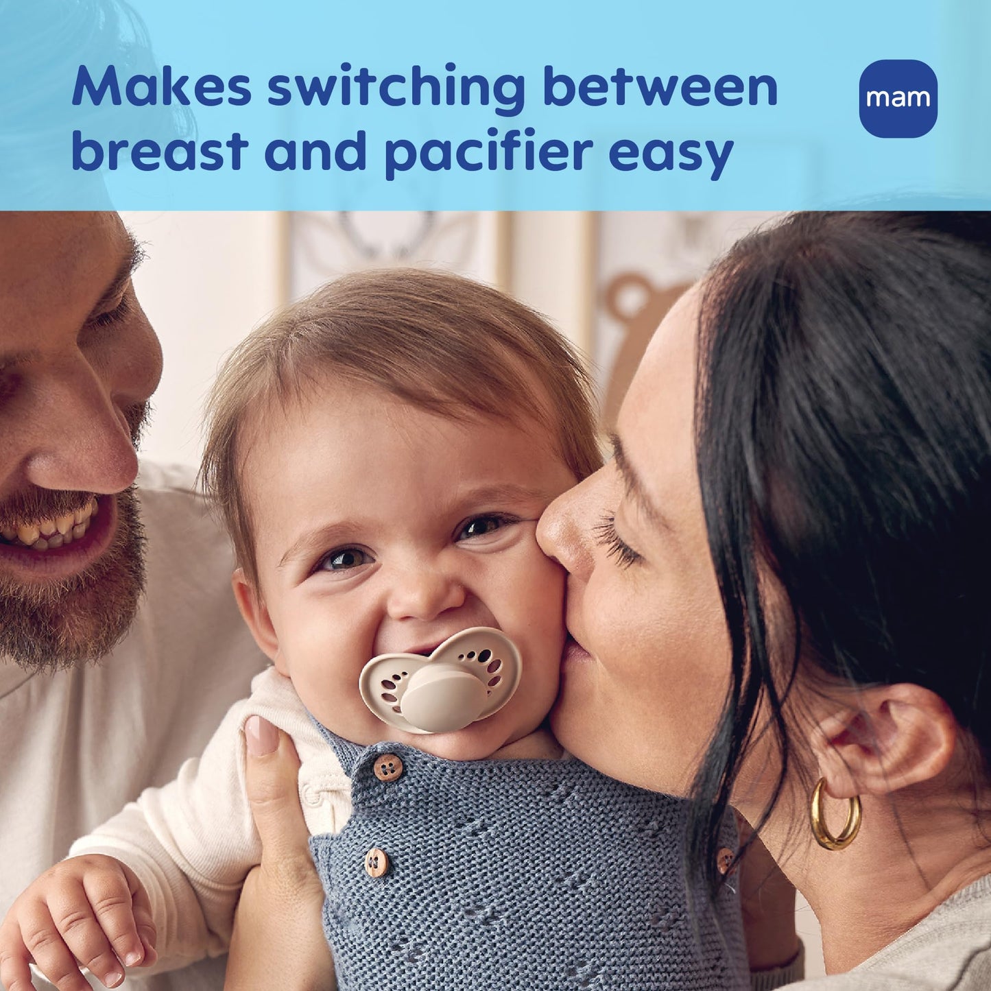 MAM Original Matte Baby Pacifiers 16+ Months, Binky for Newborn Babies, BPA-Free Skin Soft Silicone Nipple, Easy to Clean, Developed with Medical Experts, 4 Count, Made in Europe
