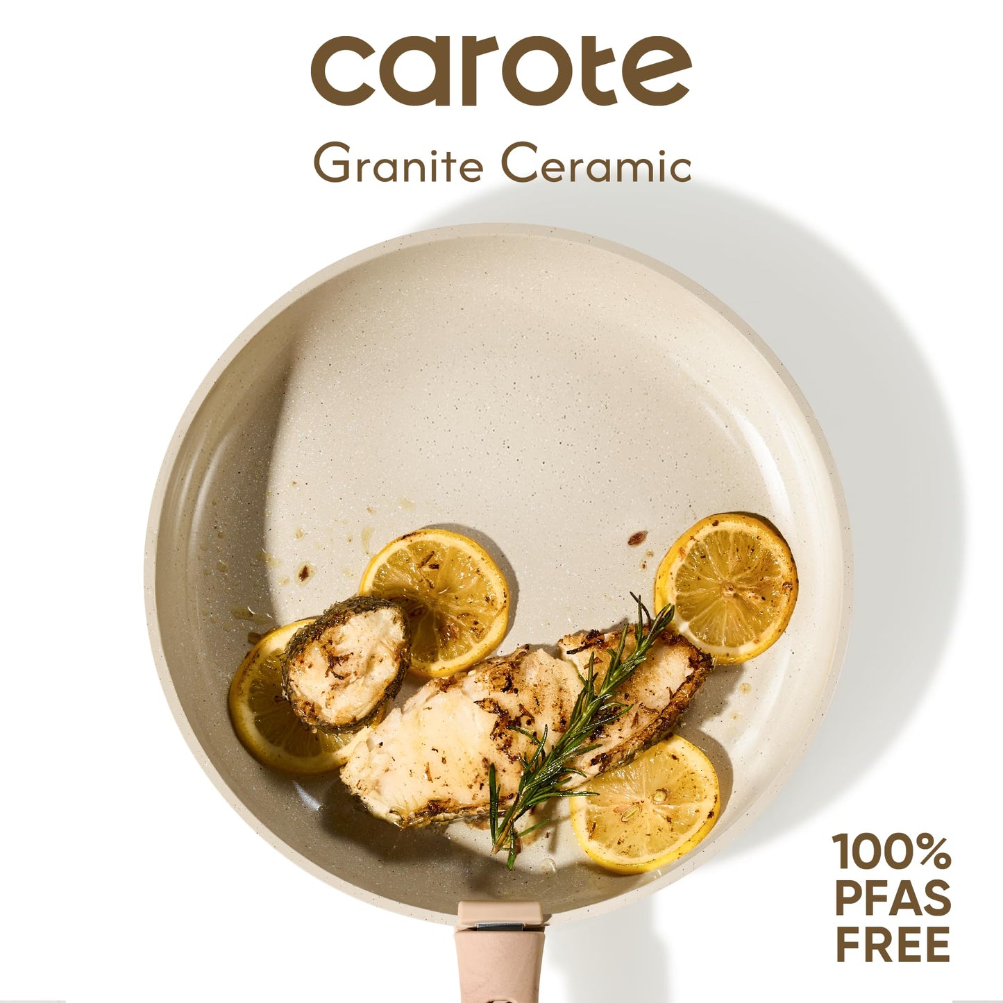 CAROTE 25PCS Ceramic Cookware Set, Pots and Pans set Non Stick, RV Kitchen Cooking Set Removable Handles, Oven Safe, Induction Cookware, Non-toxic Kitchen Cooking Set, PFAS and PFOA Free