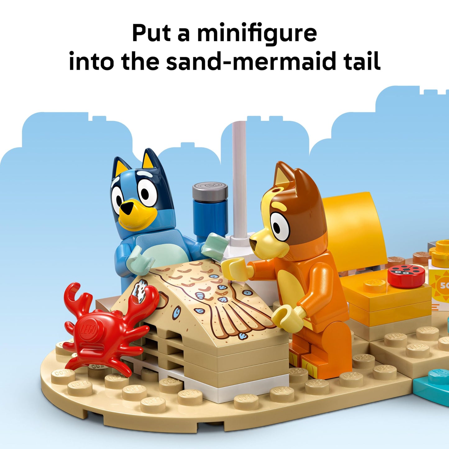 LEGO Bluey: Bluey’s Beach & Family Car Trip - Toddler Learning Toy for Kids 4+ - Includes Bluey, Bingo, and Mum Minifigures - Birthday Gift for Boys and Girls, Ages 4+ - 11202