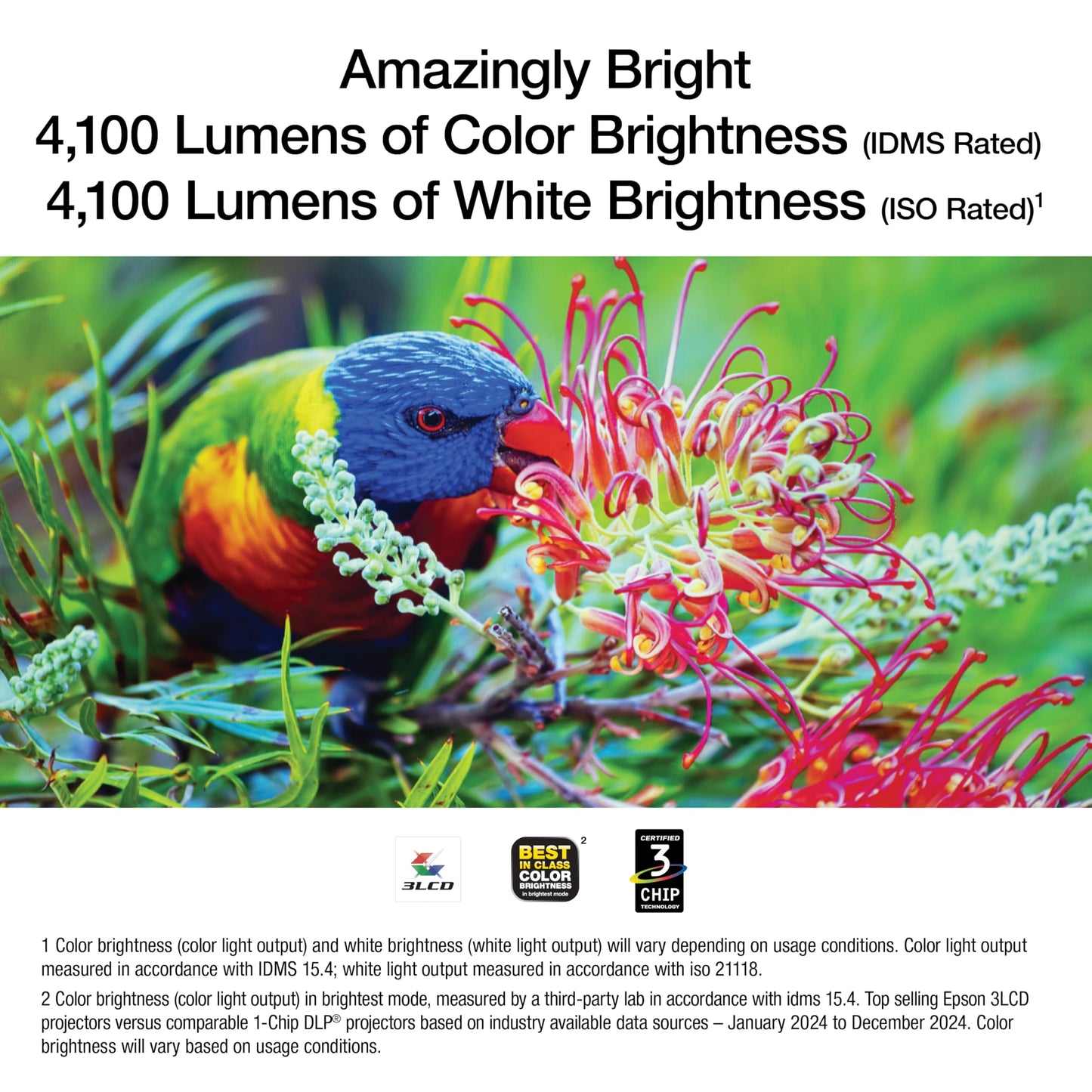 Epson Pro EX9270 Wireless 1080p 3LCD Projector 4,100 Lumens Color and White Brightness, Apple AirPlay, Miracast, Stream from Phone or Laptop, 2 HDMI Ports, 1.6x Optical Zoom, Built-In Speaker