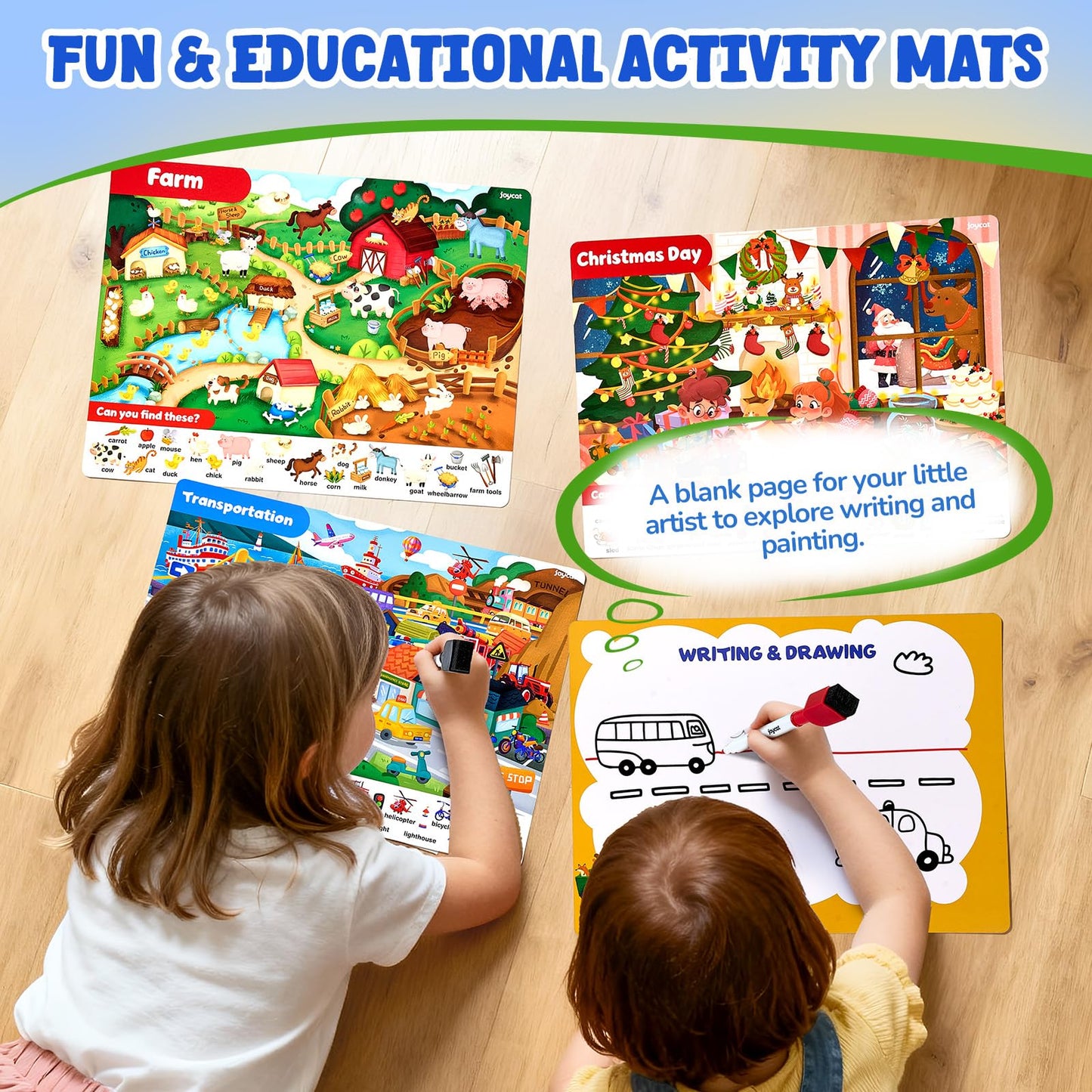 JoyCat Search and Find Activity Books, Preschool Learning Game Activities for Toddlers & Kids Ages 3-5, Travel Toys for Road Trip Car Airplane, Birthday Gifts for Girls and Boys 4-8