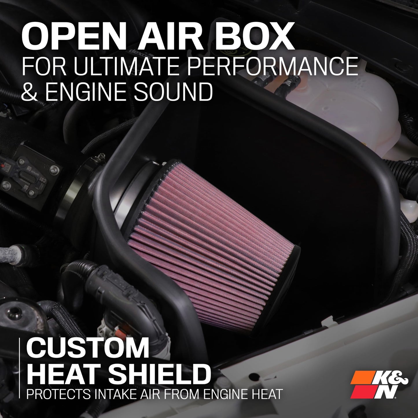 K&N Cold Air Intake System: High-Flow Air Filter, Increase Performance & Towing: Compatible with 2011-2019 Ford: Exploer, Flex, Taurus, 69-3531TS