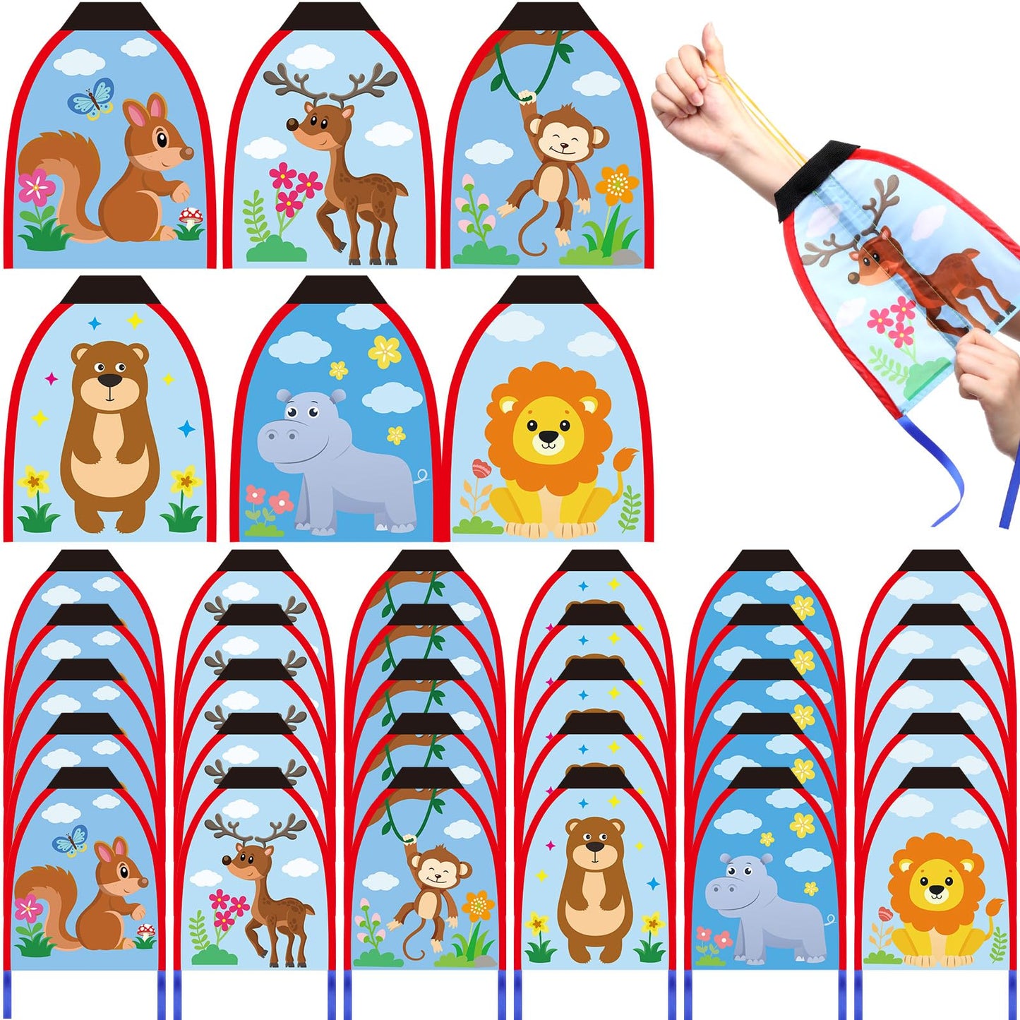 VioraWhite 30 Pcs Thumb Launcher Kites Toy Finger Slingshot Kites Beach Toy Gift for Kids Teens Age 4-18 Easy to Fly Waterproof Stringless for Boys Girls Outdoor Beach Games, Classroom Prizes