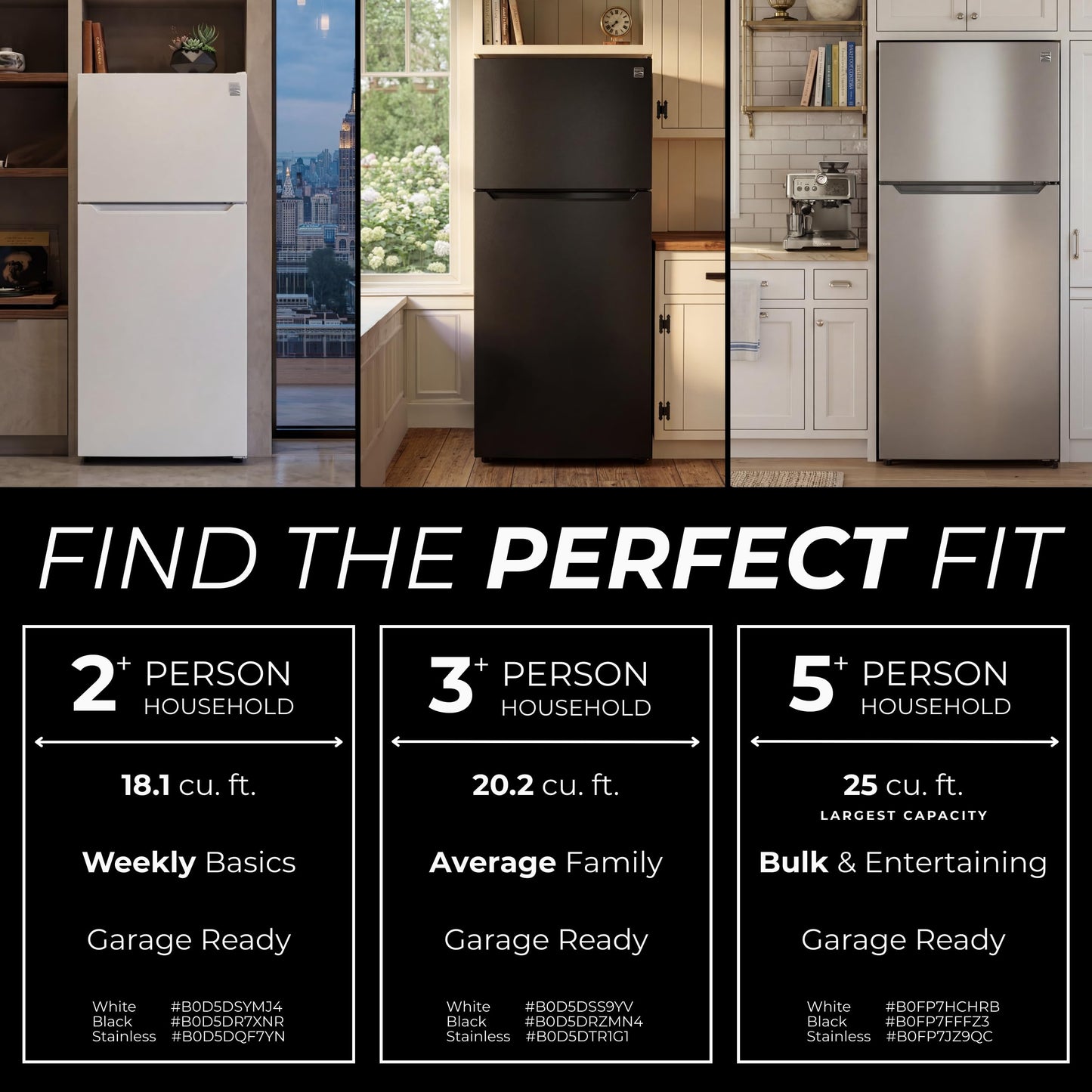 Kenmore 30" Top Mount Refrigerator with Freezer - Adjustable Shelving, Humidity-Controlled Crispers, LED Lighting, ENERGY STAR Certified, Garage Ready, 18.1 cu. ft. Capacity - White