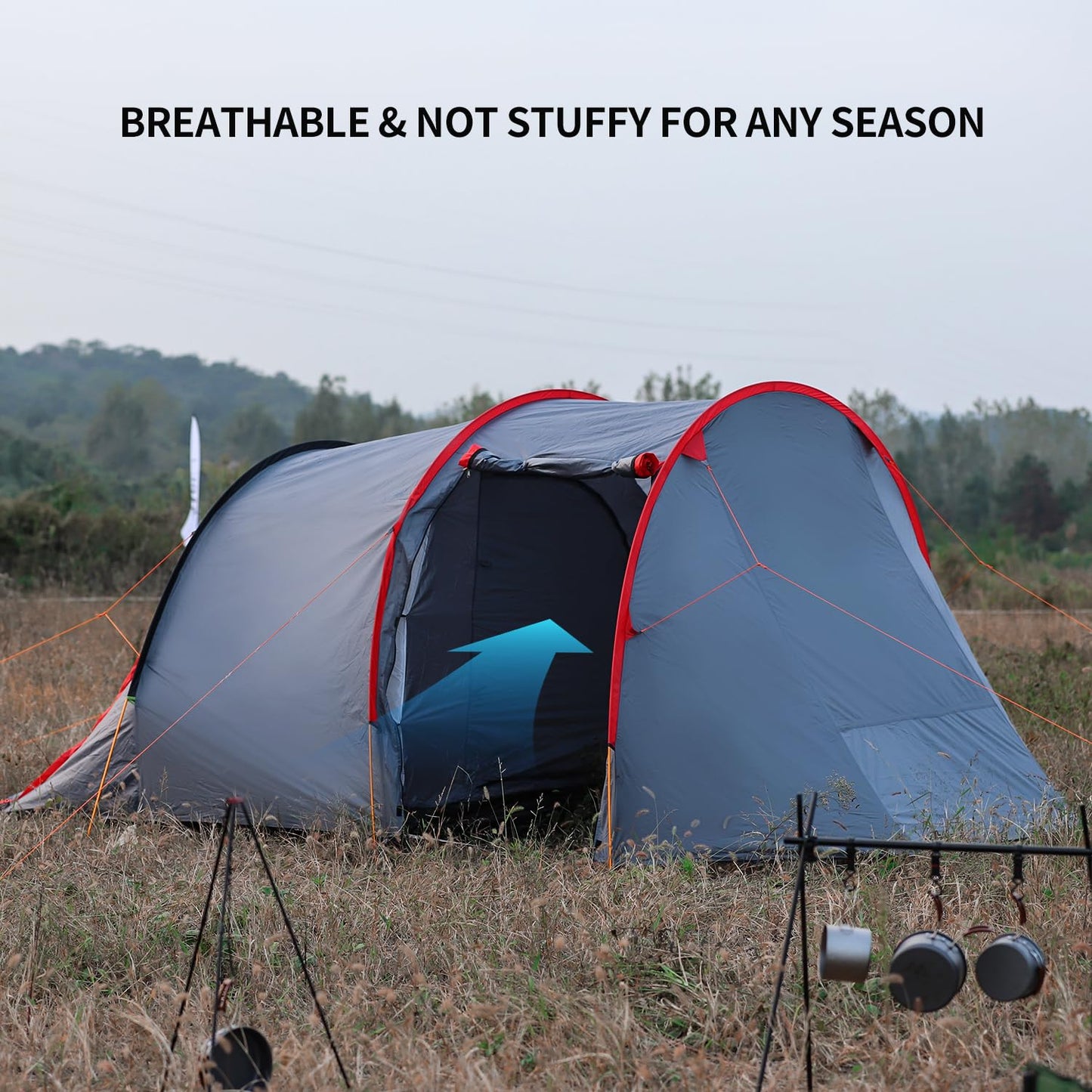2 Person Camping Tent Motorcycle Tent Waterproof Instant Family Tents Lightweight Motorcycle Storage Shelter for for Backpacking Hiking Easy Setup