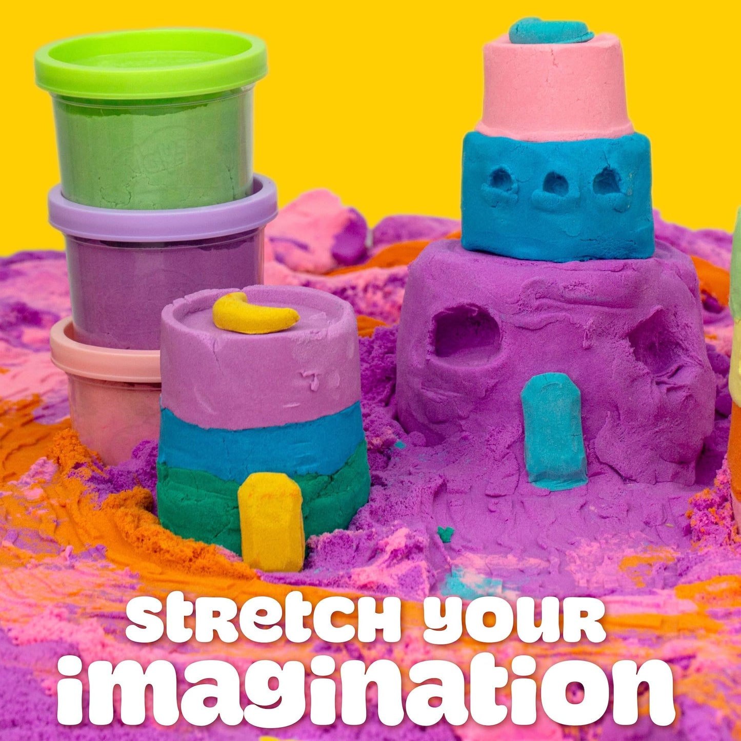 Play-Doh Sand Scented Variety Pack, 6 Colors of Play Sand, Resealable Cans, Sensory Bin Filler, Travel Toys, Fun Goodie Bag Stuffers, Toddler Party Favors, Gifts for Kids