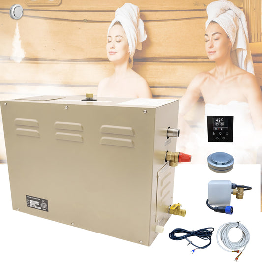 JJFFTAO,Steam shower generator,18kw Household-Commercial,Steam shower generator kit,with self-draining system,Temperature adjustable 95-131°F,Applicable space 560～735ft3