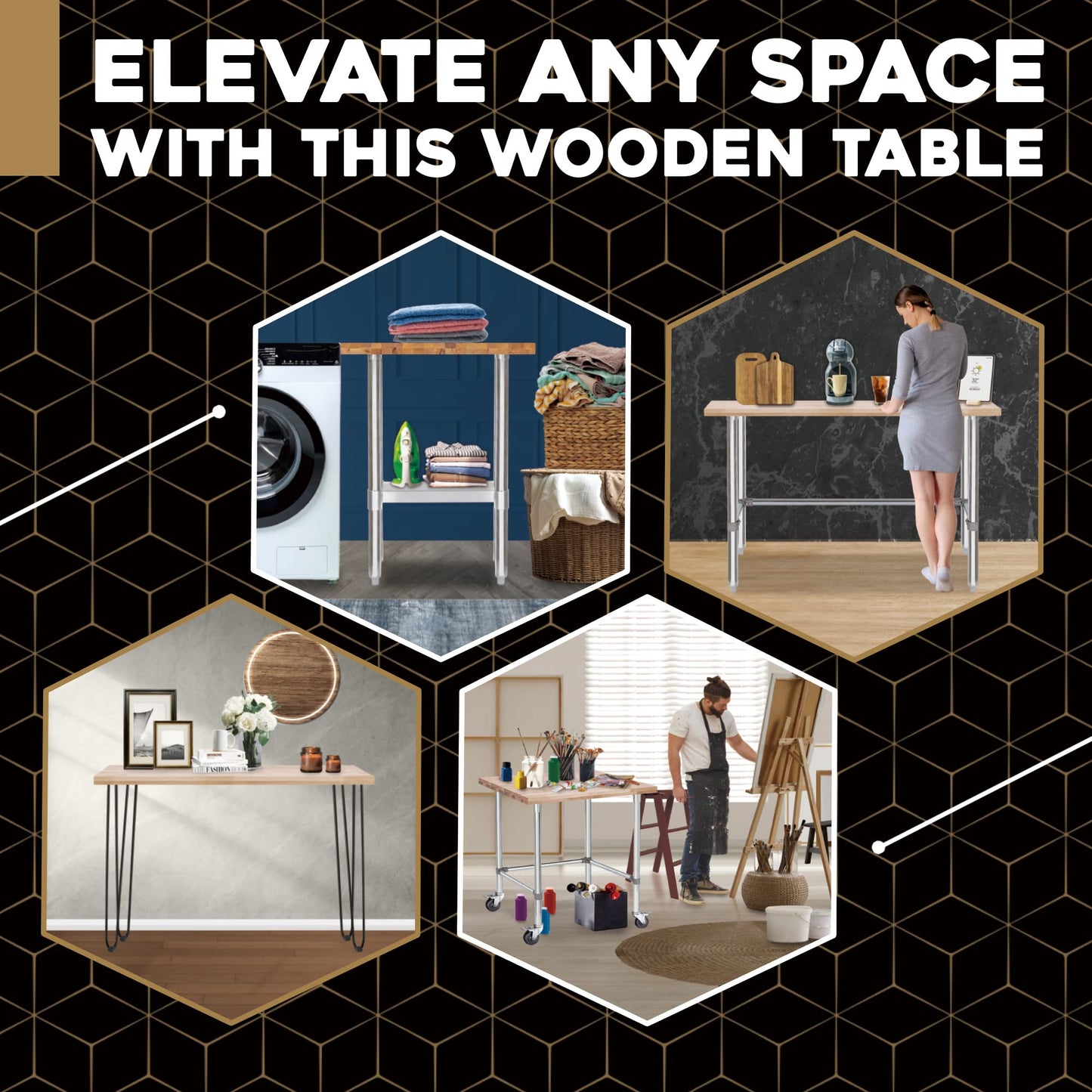 DuraSteel 30x48 Butcher Block Countertop - Maple Solid Wood Workbench for Kitchen, Restaurant, Cabinet, Desk Top, Wood Board, Large Counter Cutting Island Long, Bakery Worktable Dough - Table Top Only
