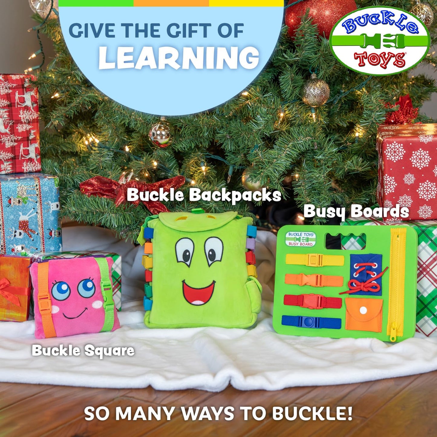 Buckle Toys - Benny Lion - Toddler Plush Activity Toy Stuffed Animal - Great for Homeschool or Preschool - Fine Motor Skill and Cognitive Skill Development - Zipper Storage for Small Items