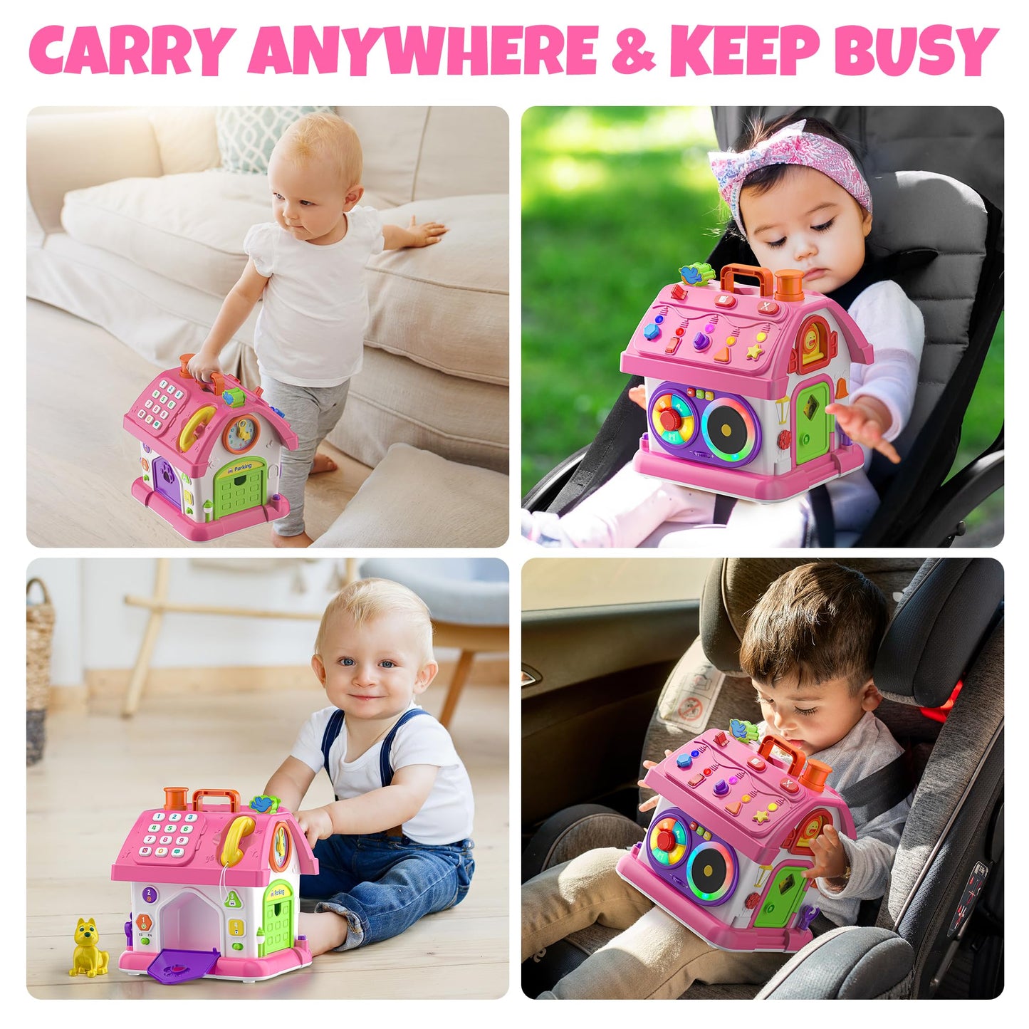 Hurdaos Montessori Toys for 1 Year Old Girls, 1st Present First Birthday Gifts for One Year Old Girl Baby Girl Boy Toy 12-18 Months, Educational Learning Toddler Montessori Toys 1-2