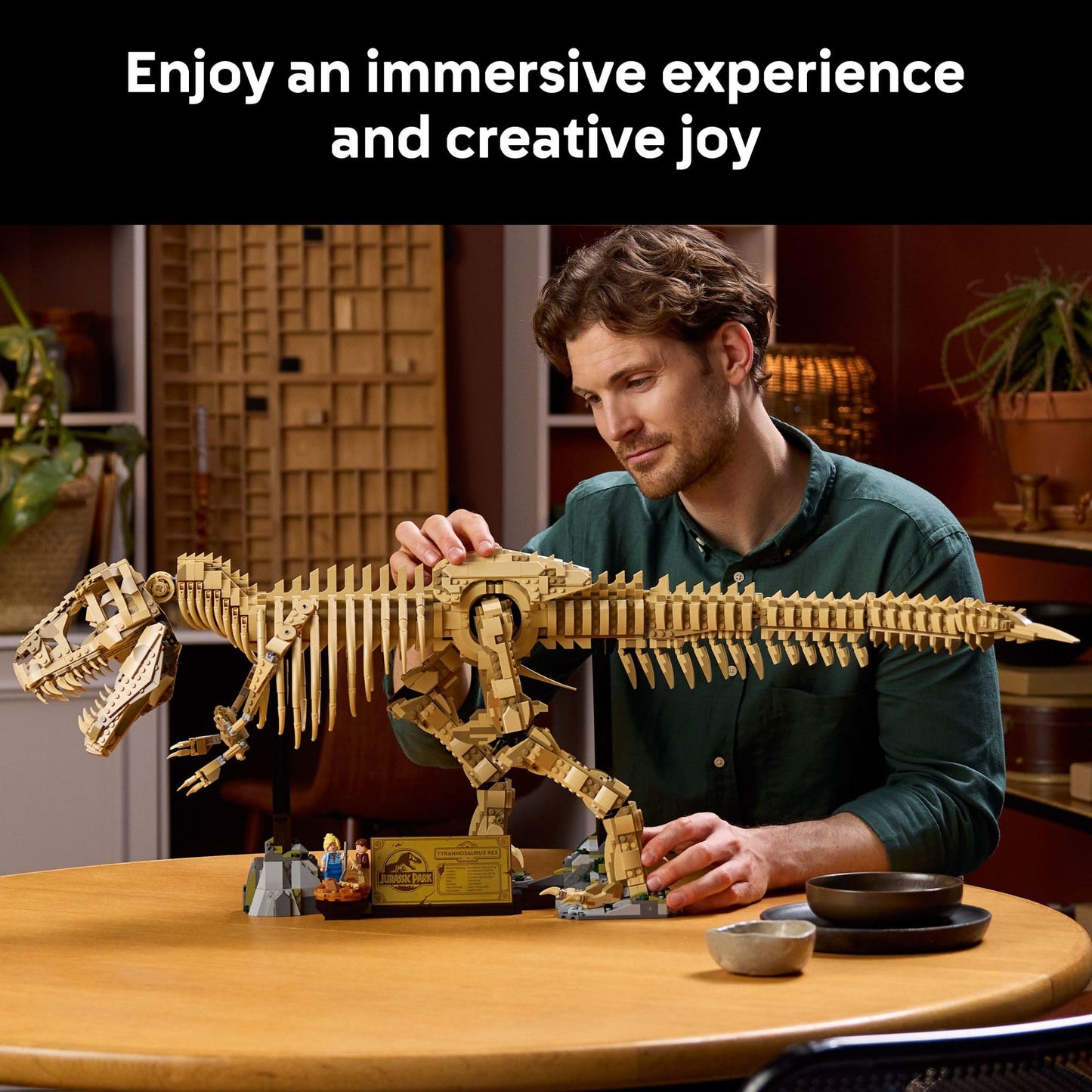 LEGO Jurassic World Dinosaur Fossils: Tyrannosaurus Rex - Building Set for Adults, Ages 18+ - Dinosaur Gift for Movie Lovers - Collectible Home Decor for Bedroom, Office, or Any Room - 76968