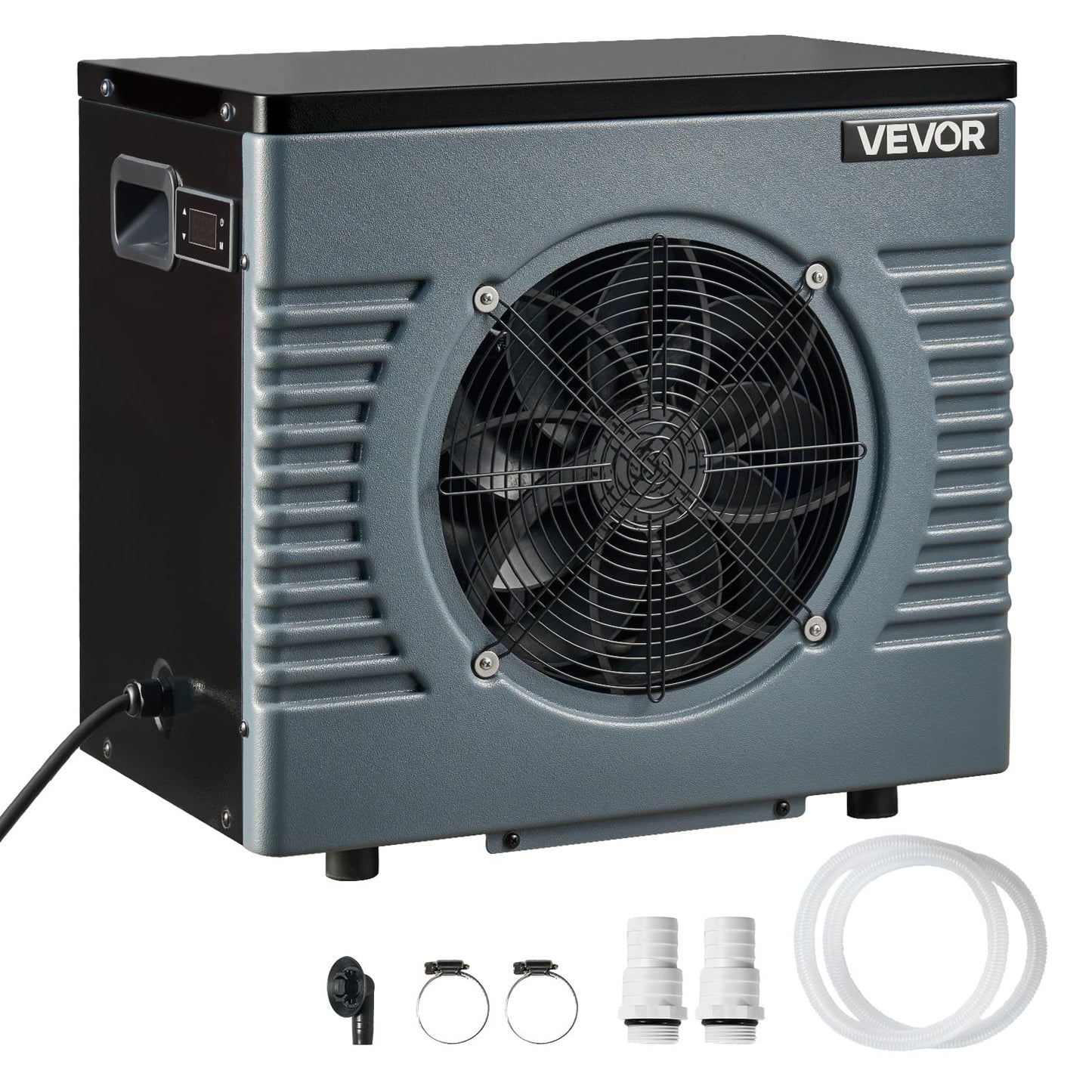 VEVOR 14710 BTU Pool Heat Pump, Electric Pool Heater for Above Ground Up to 3962 Gallons, Max COP 5.13, Heating & Cooling Dual Mode, Low Noise Smart Inverter Compressor, GFCI Protection for Swimming