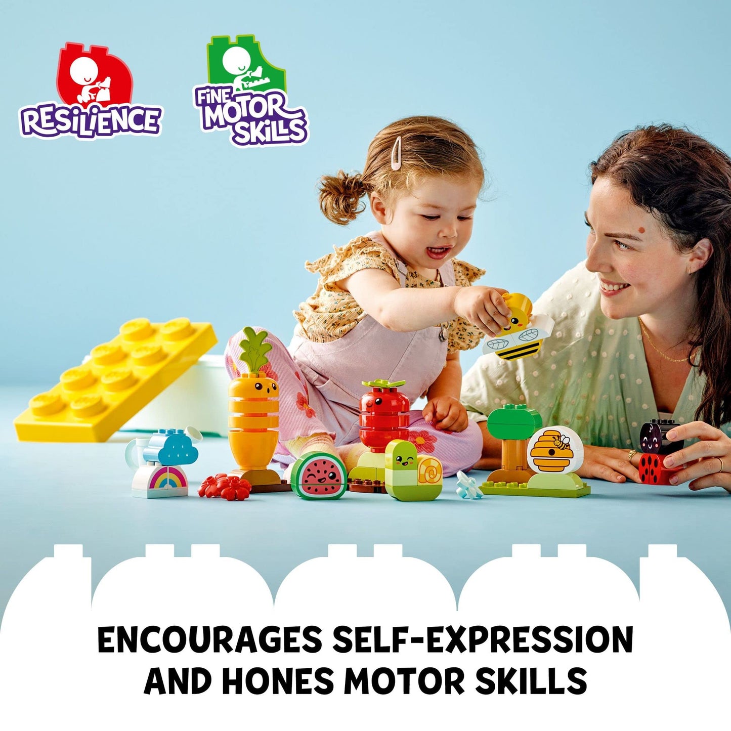 LEGO DUPLO My First Organic Garden Brick Box Building Toys - Stacking Blocks for Toddlers, Girls & Boys, Ages 1.5+ - Sensory Learning & Educational Toys for Fine Motor Skills - 10984