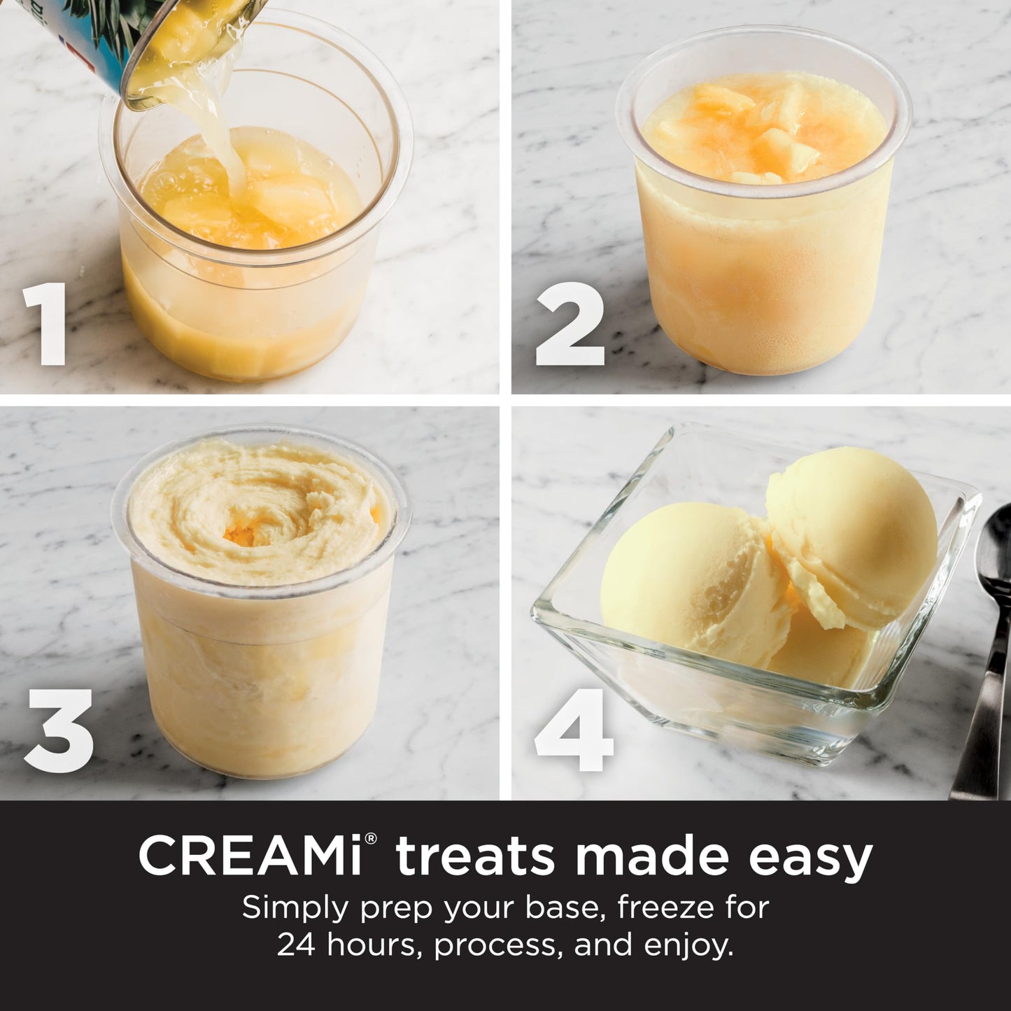 Ninja CREAMi Ice Cream Maker for Gelato, Mix-ins, Milkshakes, Sorbet, Smoothie Bowls, 7 One-Touch Programs, with (2) Pint Containers & Lids, Compact Size, Perfect for Kids, Orange Mango, NC301AO