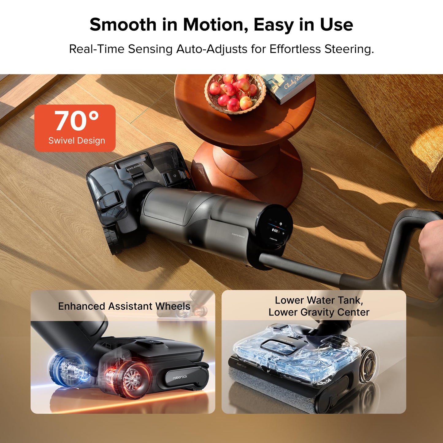 roborock F25 ACE Pro Foam Wet Dry Vacuum Cleaner, Cordless Vacuum Mop, 25000Pa Foam Spray Mop, 203°F Self-Cleaning Hard Floor Cleaner Machine for Tile Hardwood Floor Gentle Cleaning, 180° Lie Flat