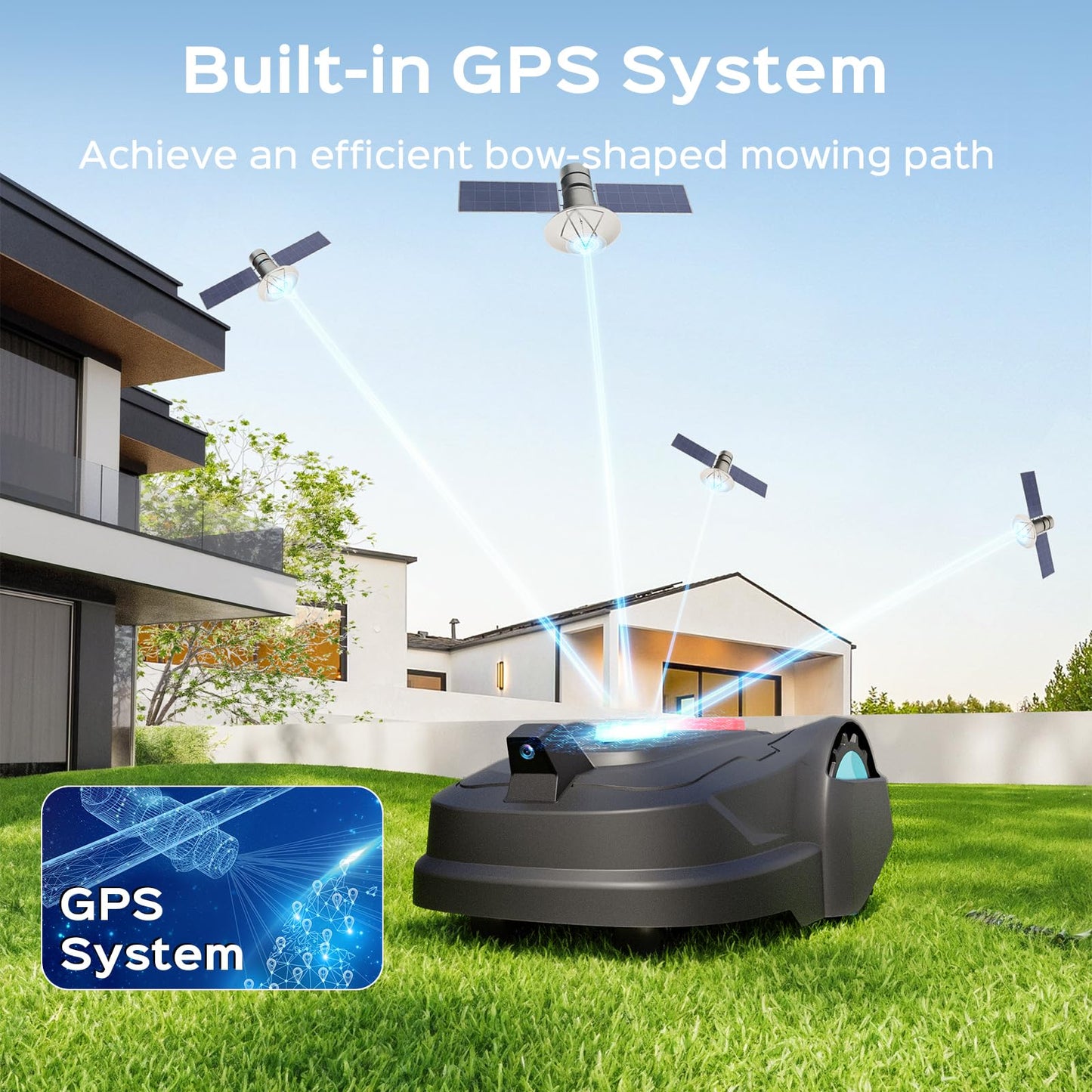 YARDCARE 2026 M800Plus GPS+3D Vision Cordless Robot Lawn Mower with Bow-Shaped Path Mowing, APP Control, Robotic Lawnmower with Obstacle Avoidance, Auto-Charging for Lawns up to 8611 sq.ft