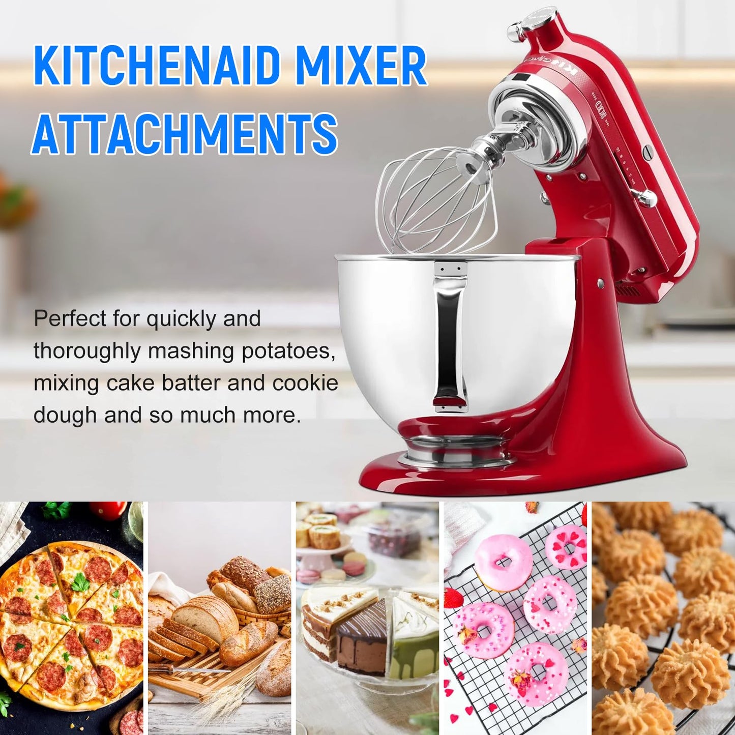 Mixer Whisk Attachment for Kitchenaid Stand Tilt-Head Wire Whip Accessories