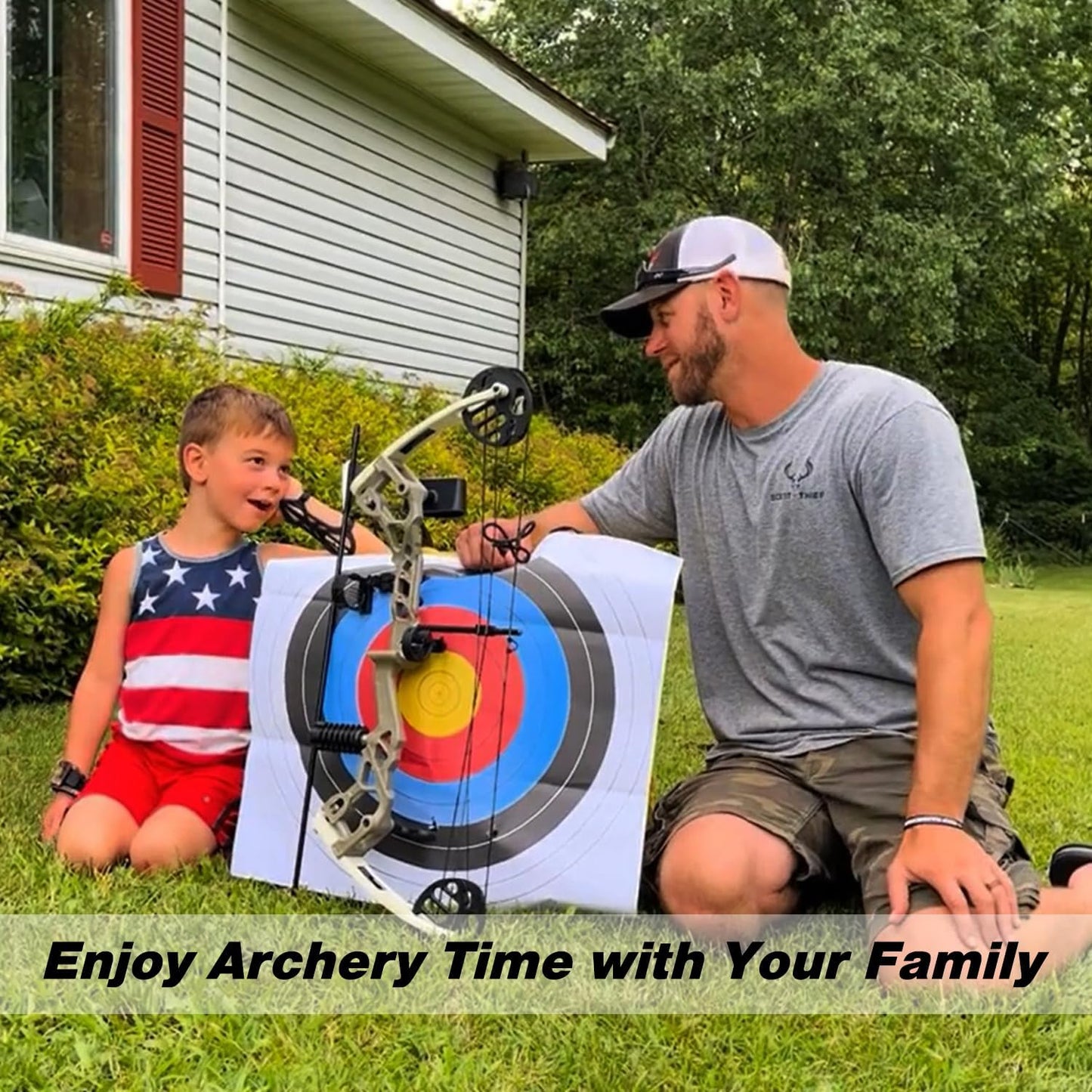 Sanlida Archery Dragon X6 Compound Bow Kit for Youth, Kids & Beginners, Bow and Arrows Set, 19”-28” Draw Length, 15-30 LBS Draw Weight, RH Only