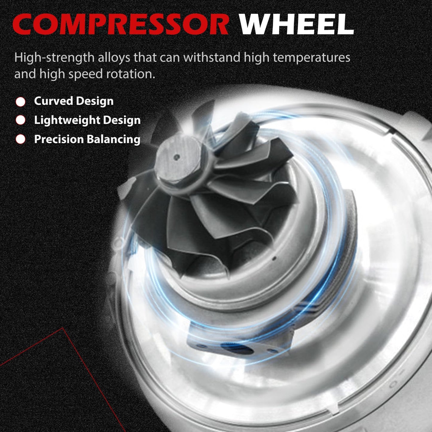 Autodevil Universal Turbo Turbocharger Compatible with GT45 T4, Turbo Charger Kit 0.66 A/R 600+HP Boost for 4.0L-6.0L Engine with Flange
