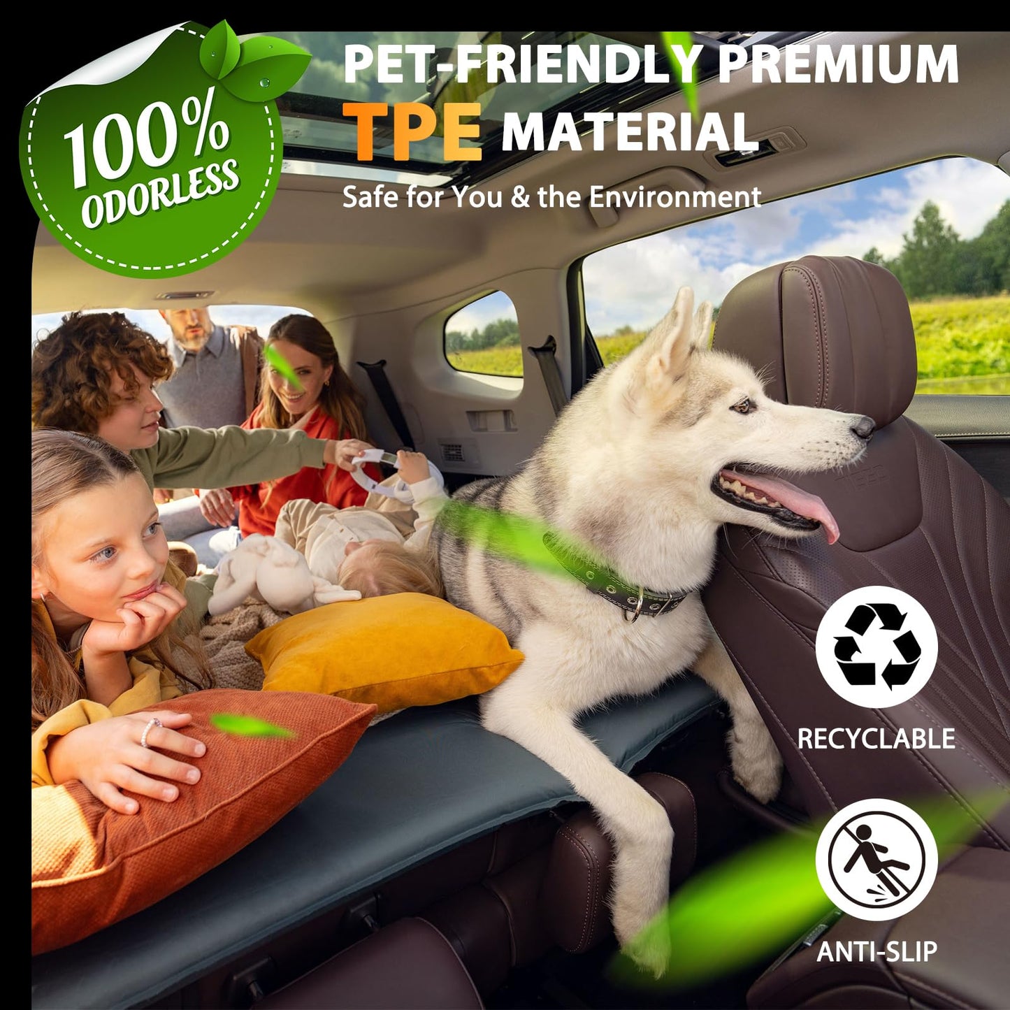 Floor Mats for Toyota Sienna 2013-2020 (NOT Limited & Premium), All Weather TPE Floor Liners Custom Fit Sienna Heavy Duty Car Accessories mat Set, Front & 2nd Row & 3rd Mat Odorless Anti Slip