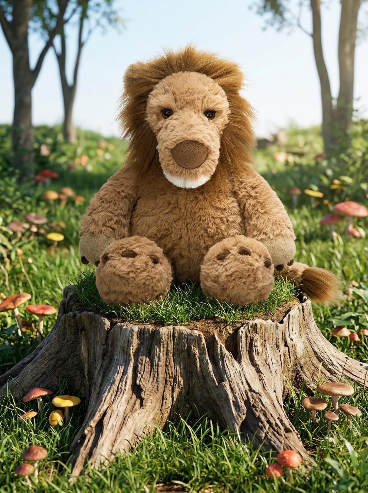 MaoGoLan Cute Lion Stuffed Animal 17.7 inch - Cozy Lion Plush with Fluffy Mane- Large Snuggly Zoo Safari Stuffed Animal Toys Gift for Kids,Boys,Girls,Lion Lover